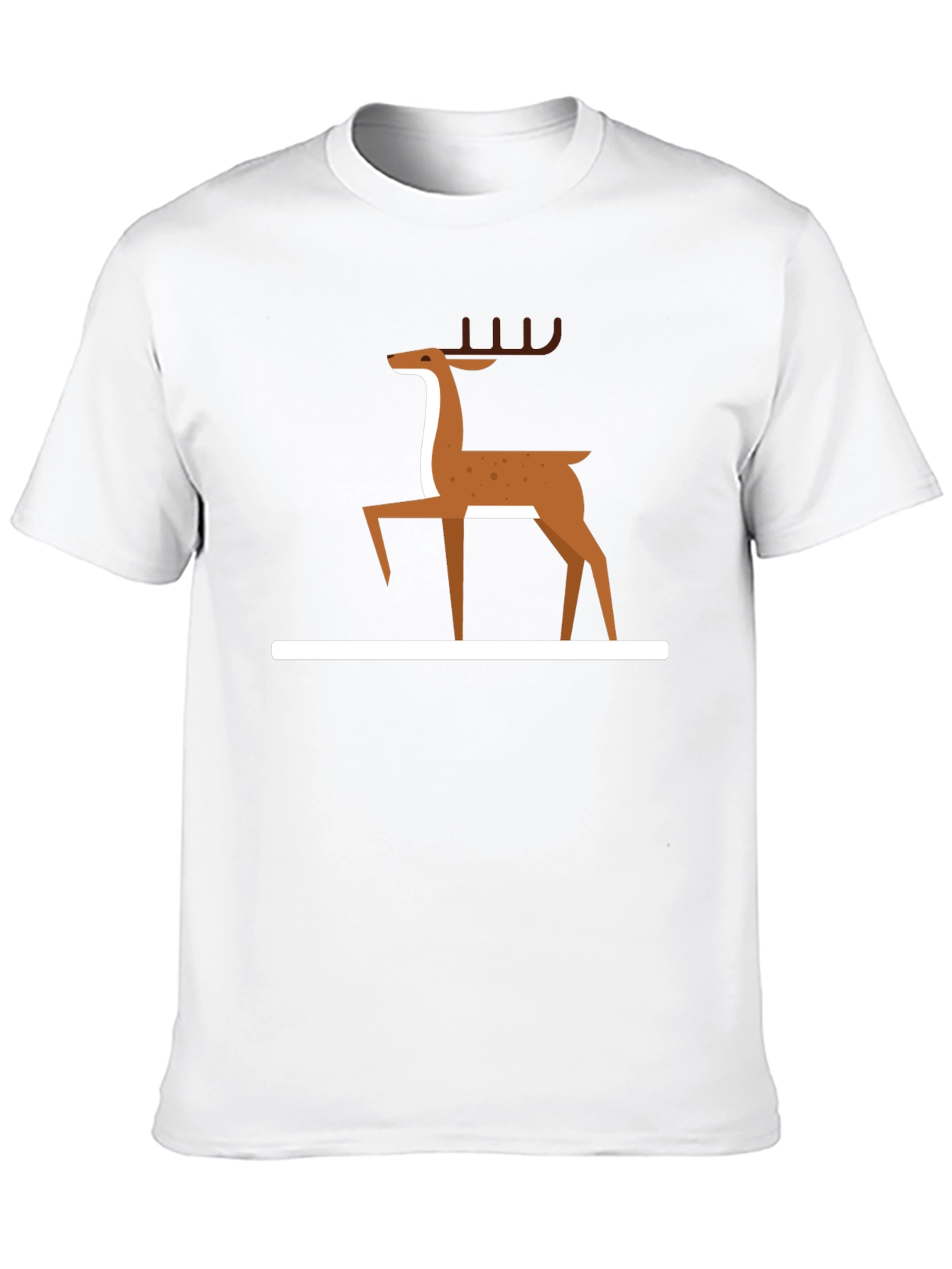 Minimalist Deer Graphic T-Shirt - Black