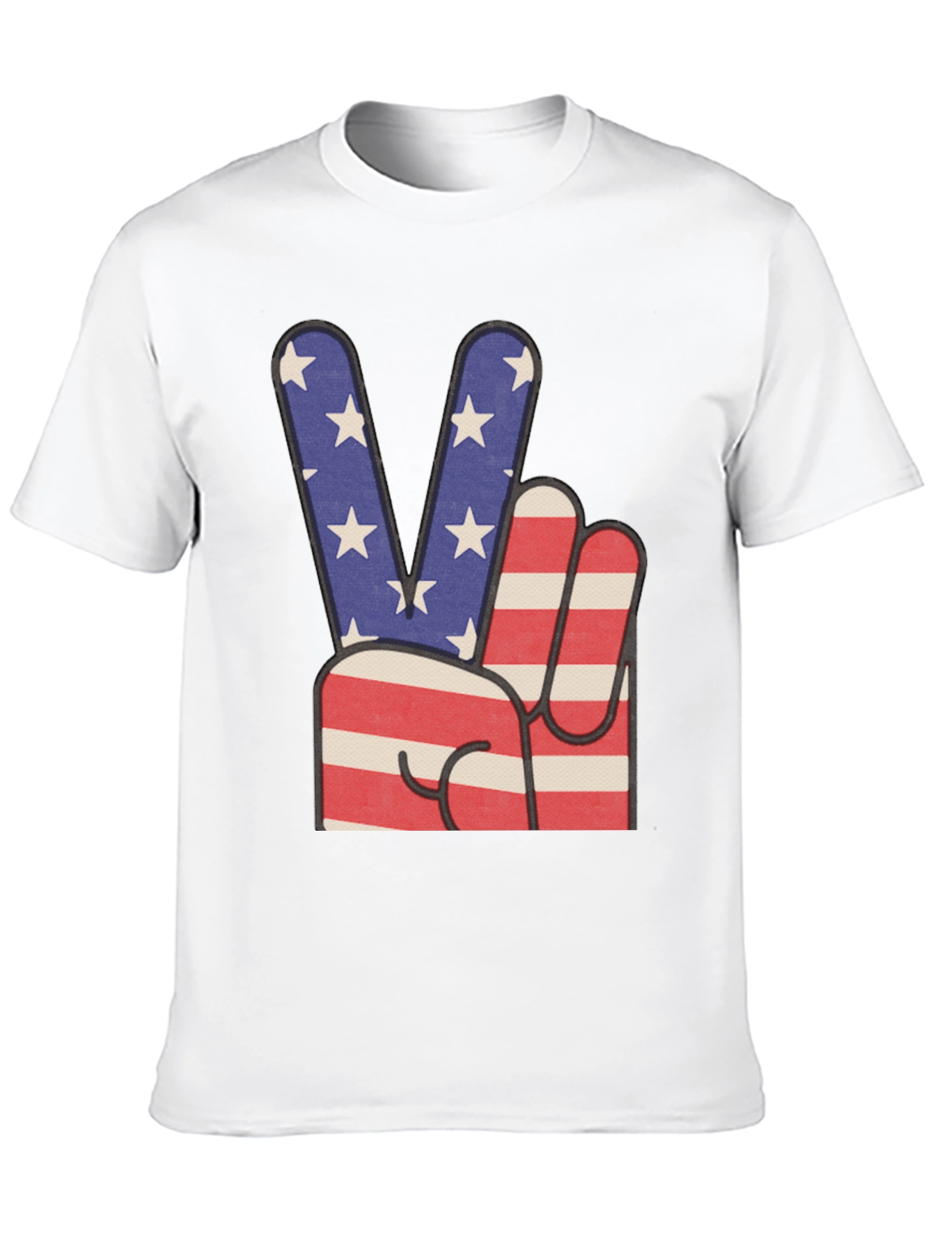 Patriotic Peace Sign Graphic T-Shirt