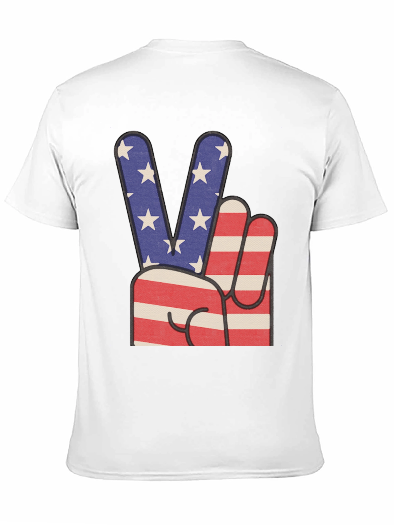 Patriotic Peace Sign Graphic T-Shirt