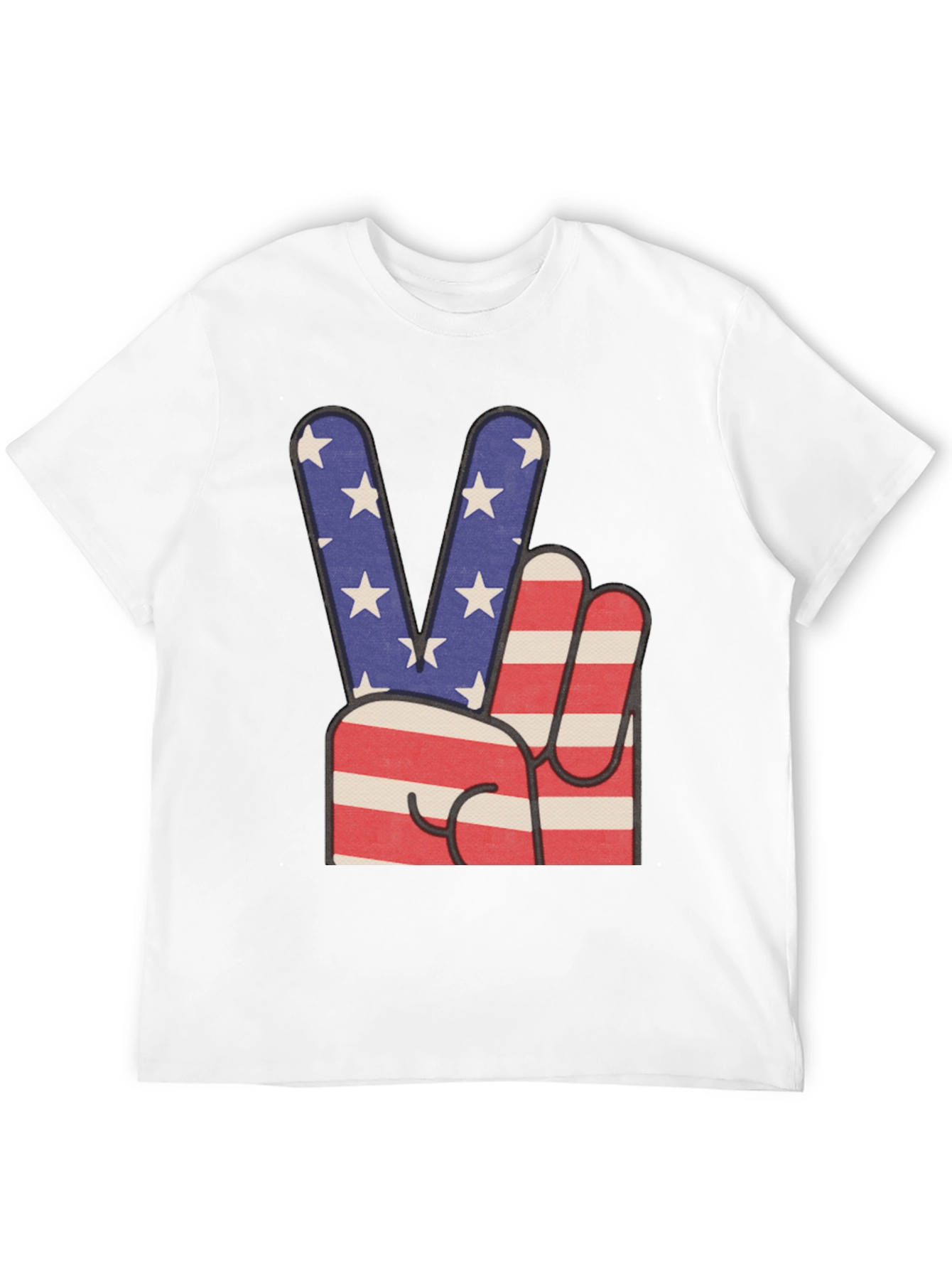 Patriotic Peace Sign Graphic T-Shirt