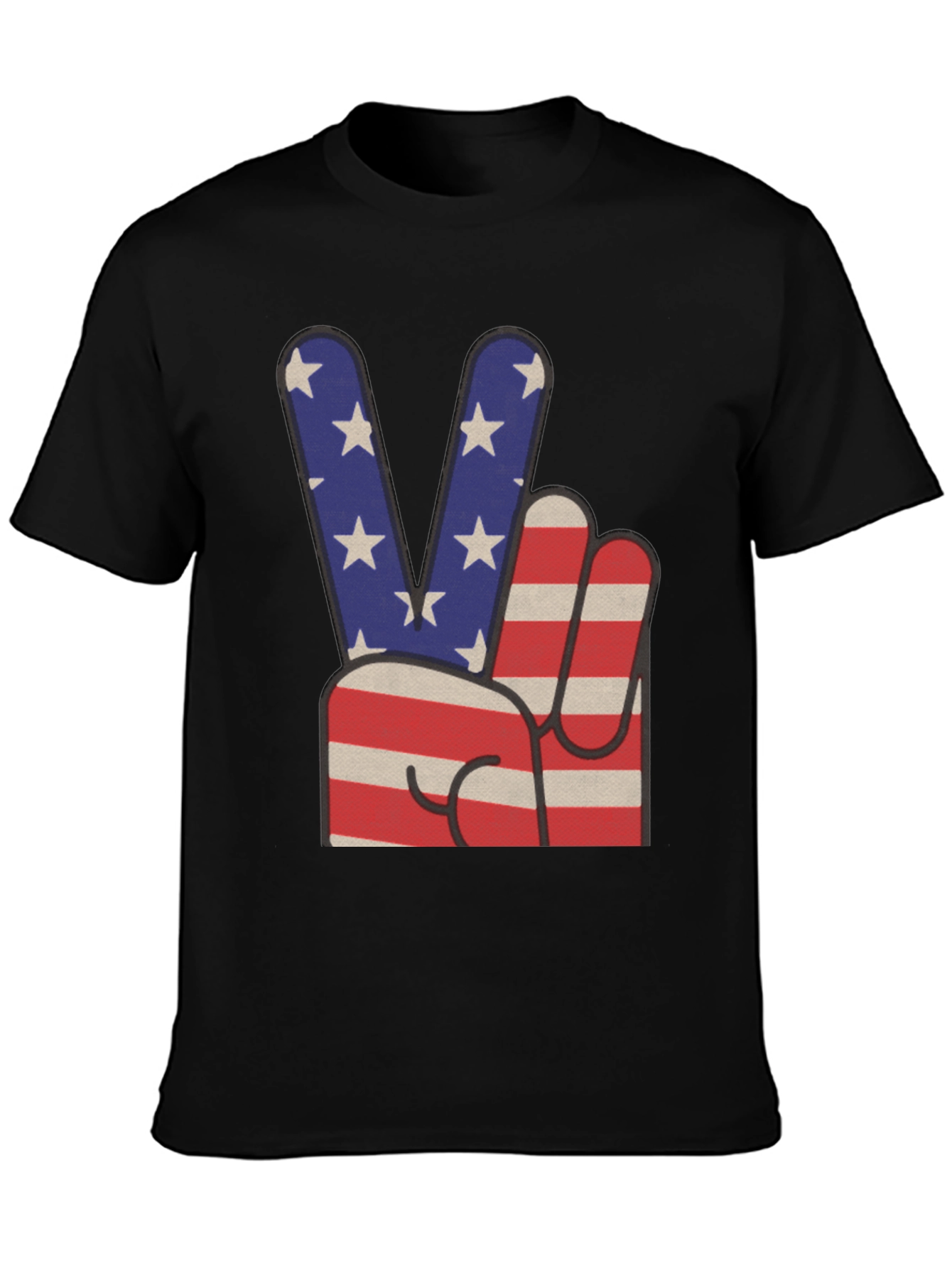 Patriotic Peace Sign Graphic T-Shirt