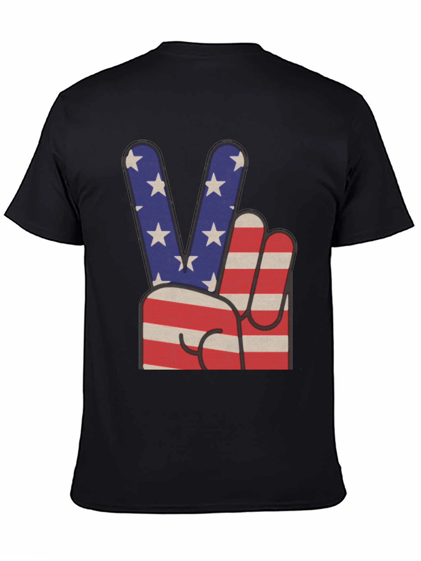 Patriotic Peace Sign Graphic T-Shirt