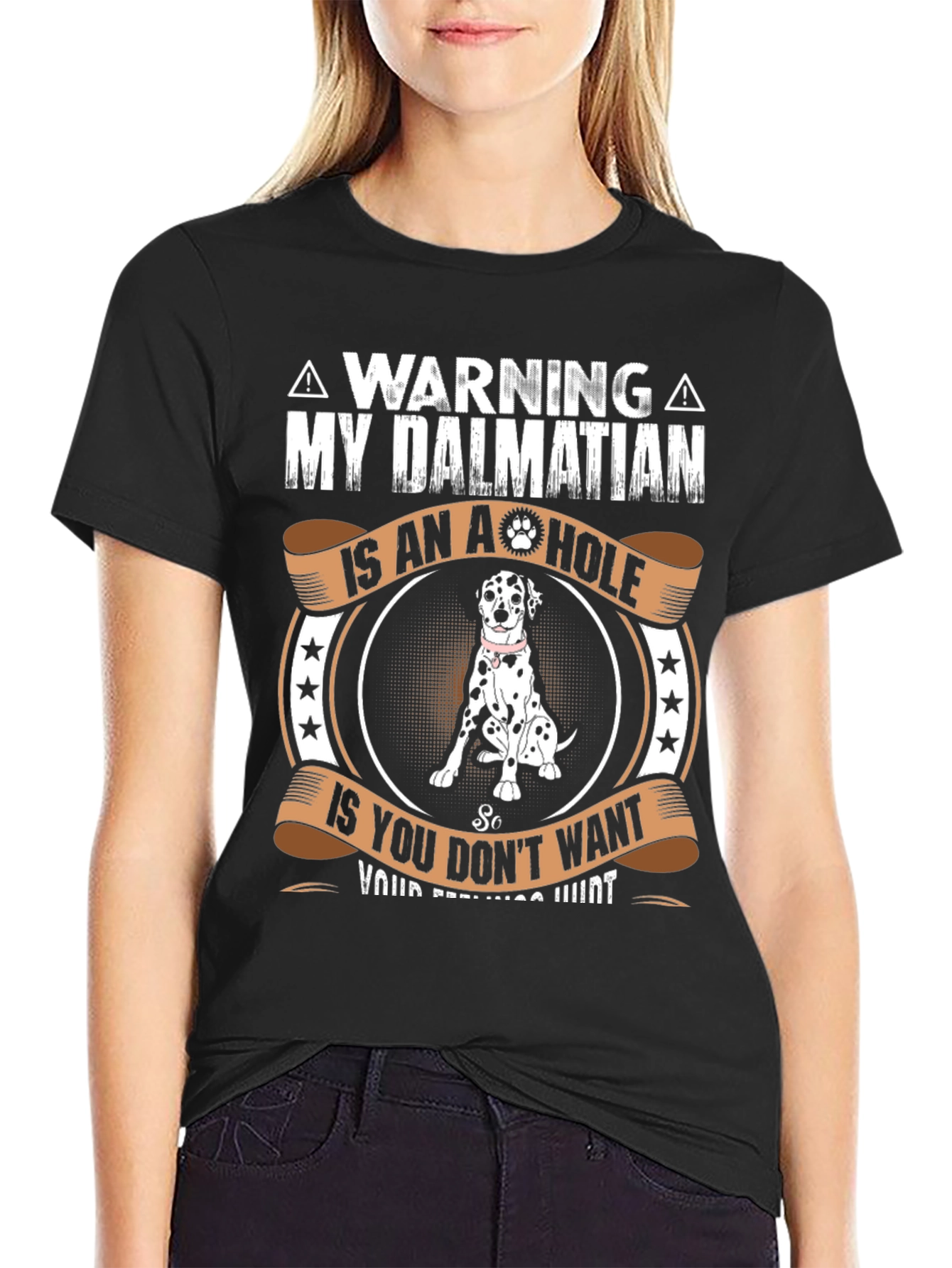 Warning Dalmatian T-Shirt - Dog Lover Gift