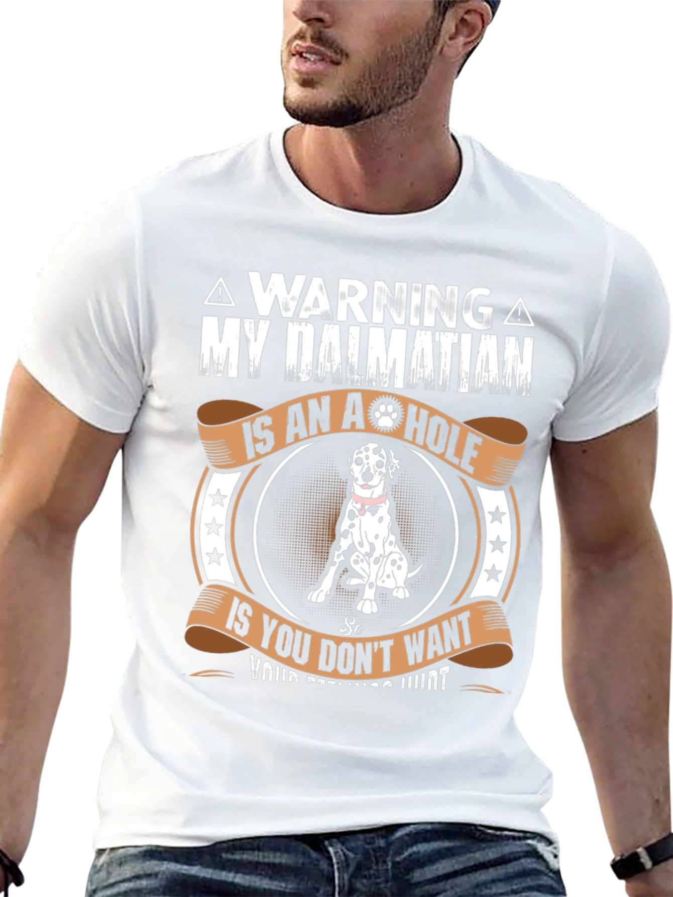 Warning Dalmatian T-Shirt - Dog Lover Gift