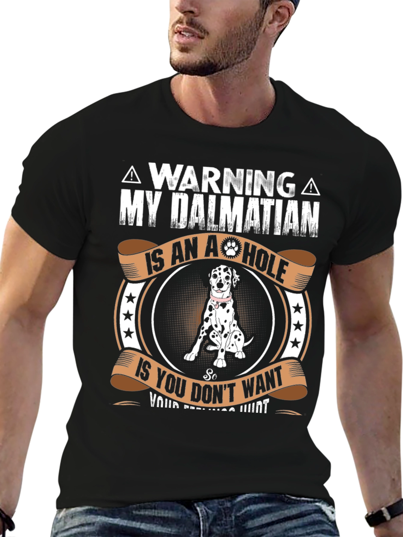 Warning Dalmatian T-Shirt - Dog Lover Gift