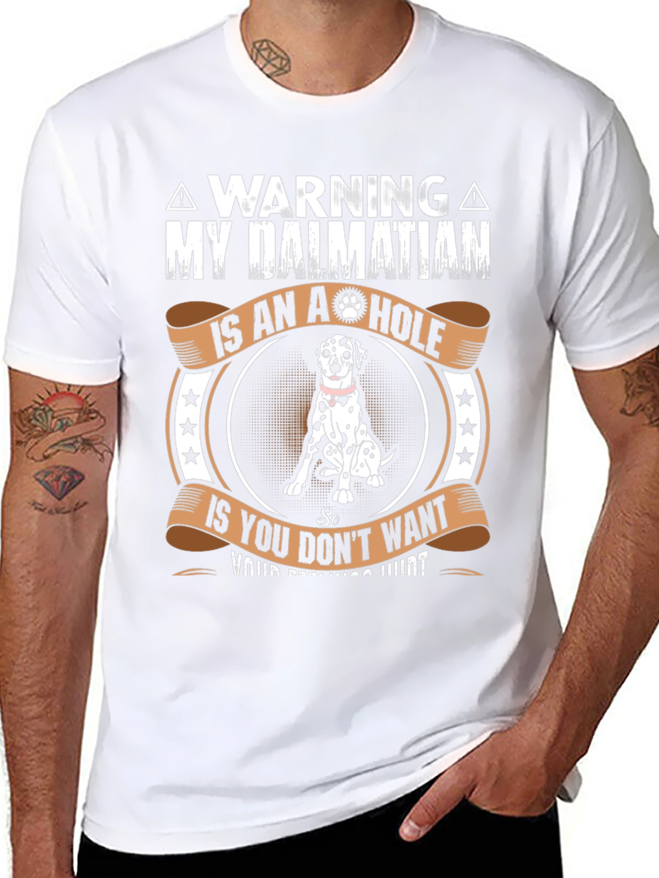 Warning Dalmatian T-Shirt - Dog Lover Gift