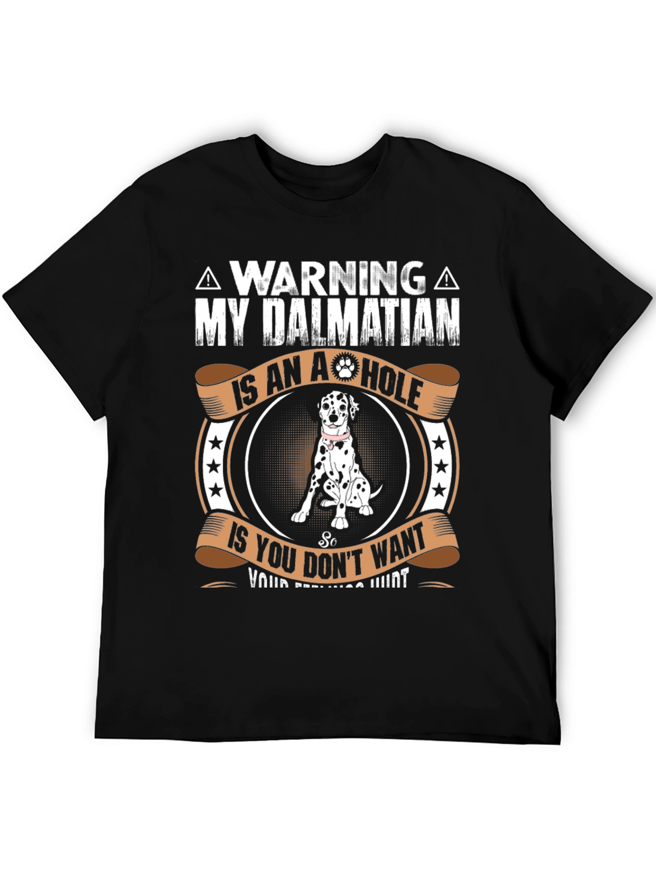 Warning Dalmatian T-Shirt - Dog Lover Gift