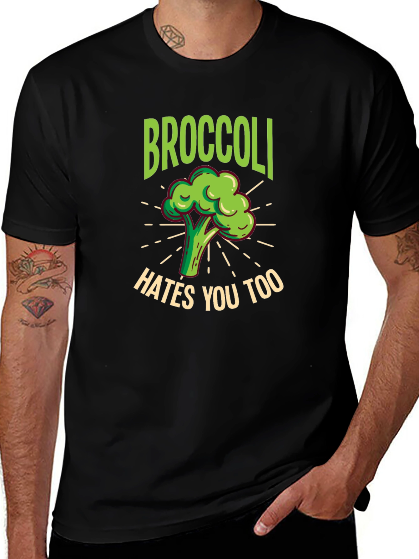Broccoli Hates You Too T-Shirt - Funny Vegetable Tee