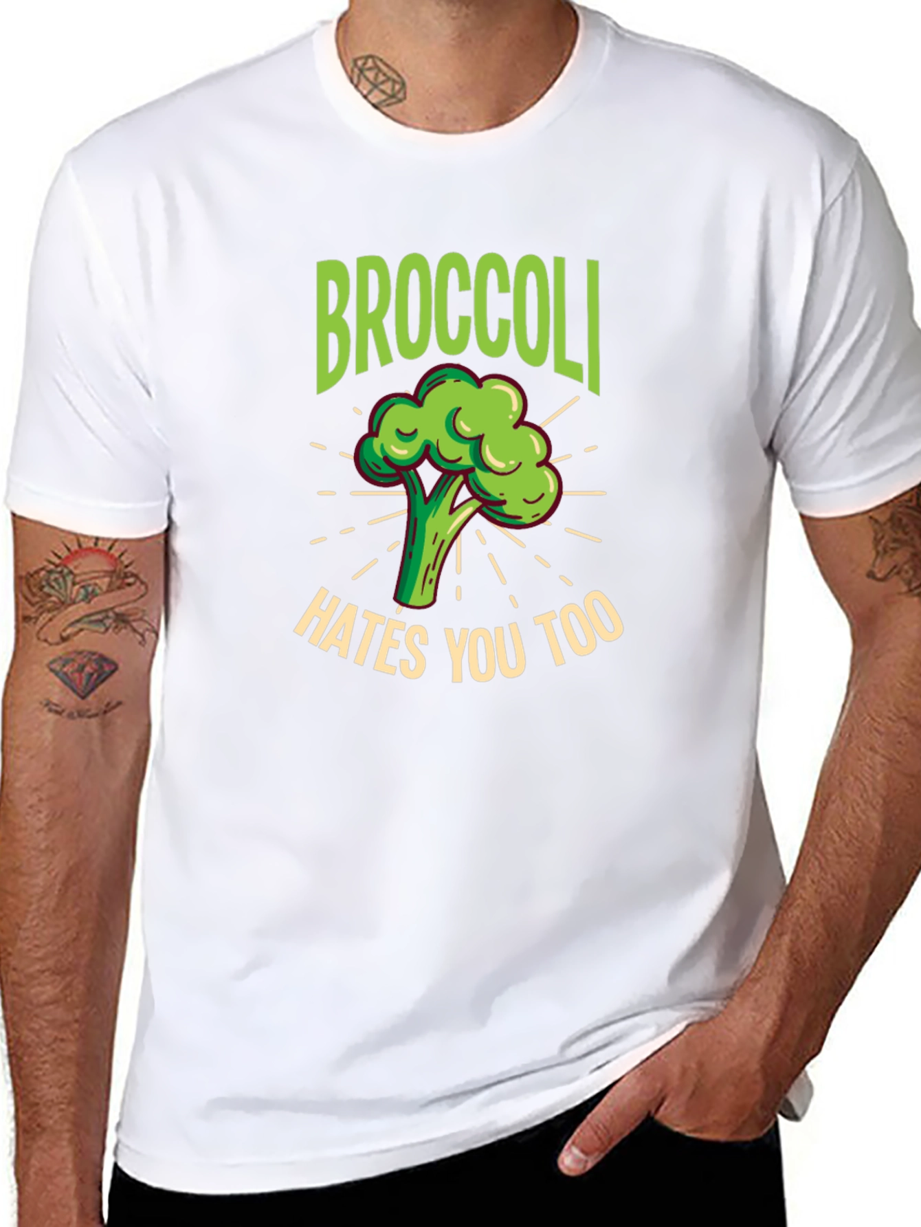 Broccoli Hates You Too T-Shirt - Funny Vegetable Tee