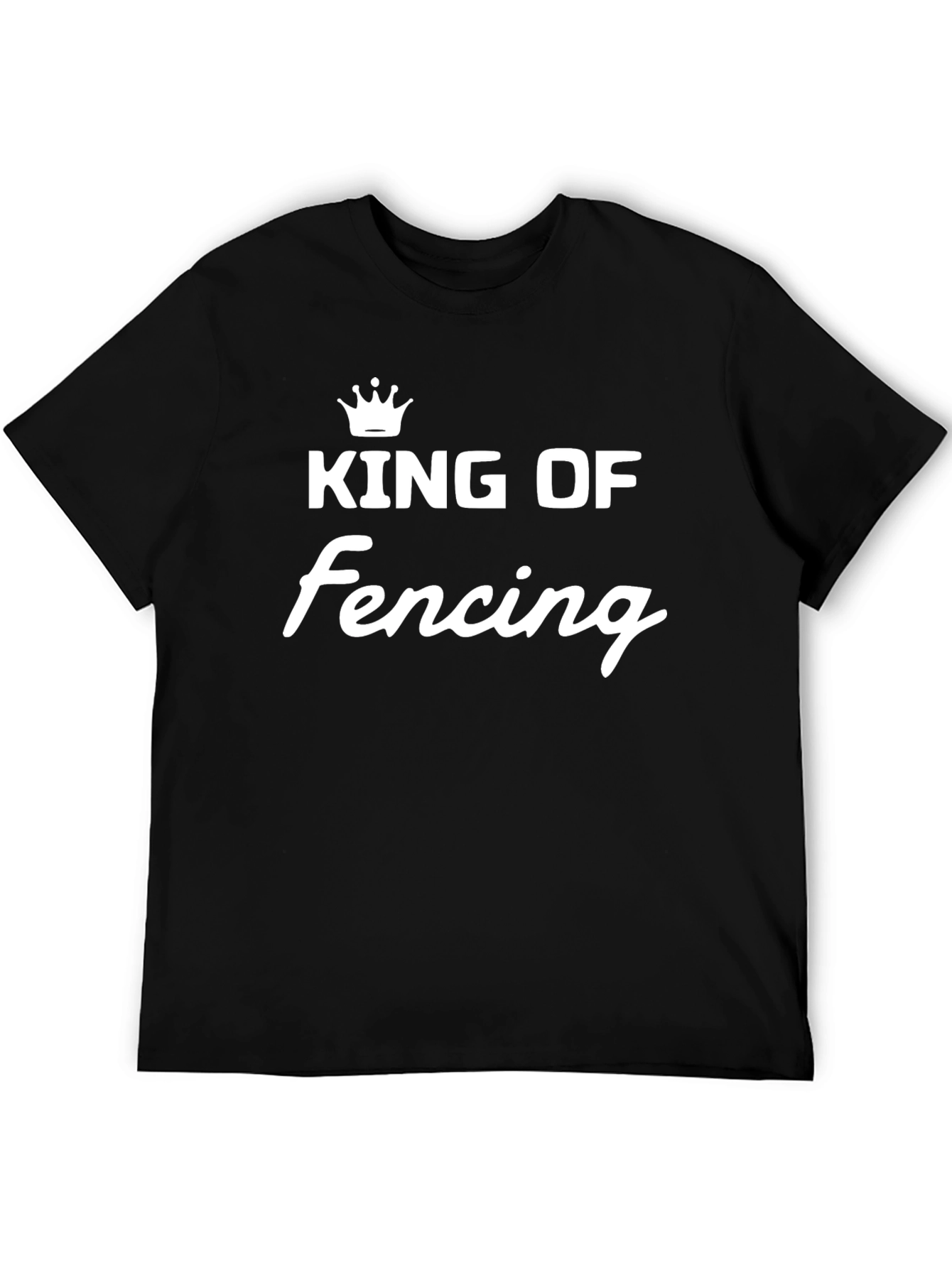 King of Fencing T-Shirt - Black Crew Neck