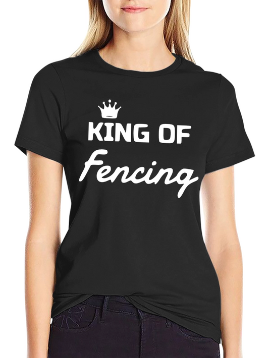 King of Fencing T-Shirt - Black Crew Neck