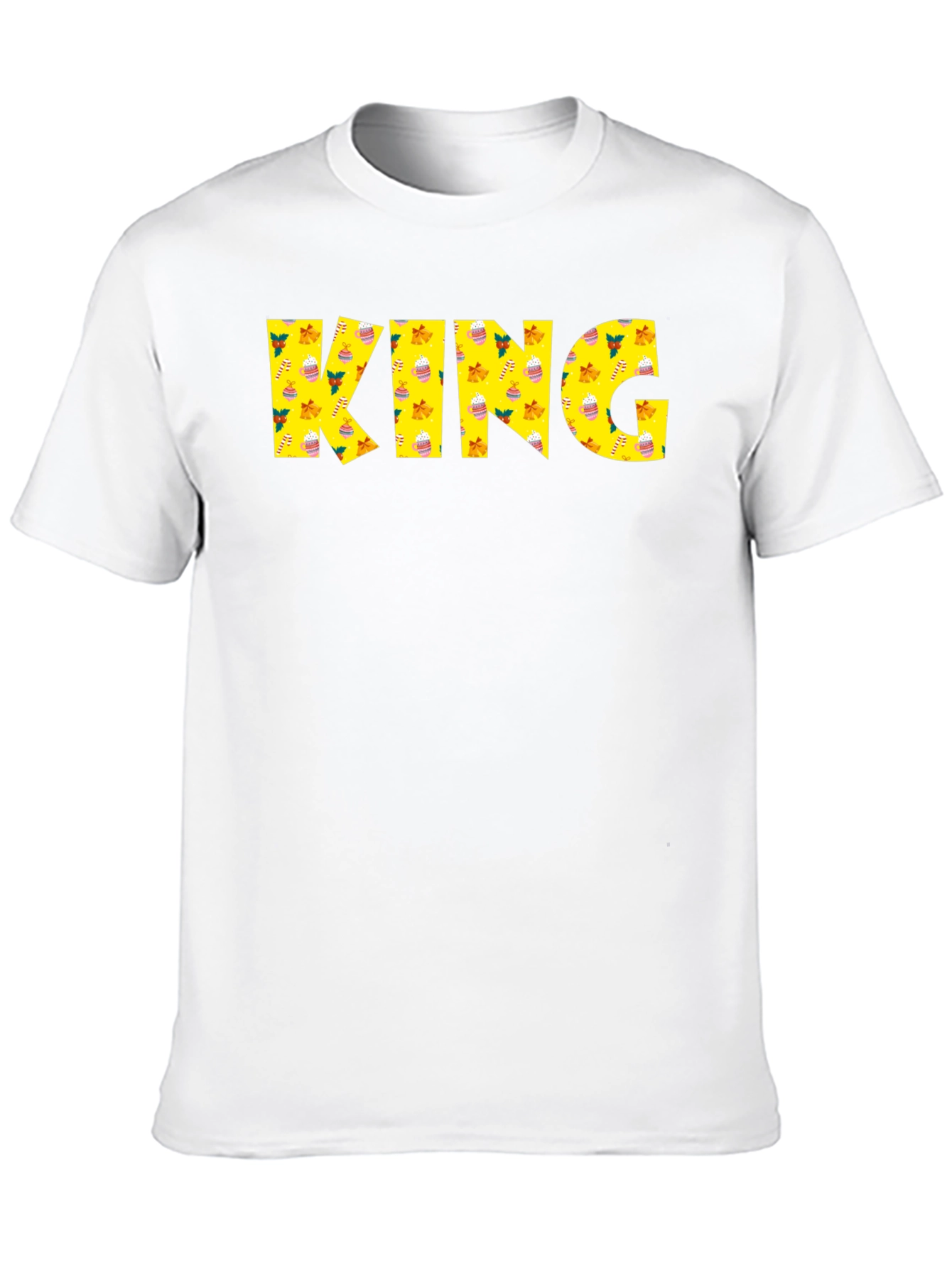King Holiday Patterned Black T-Shirt
