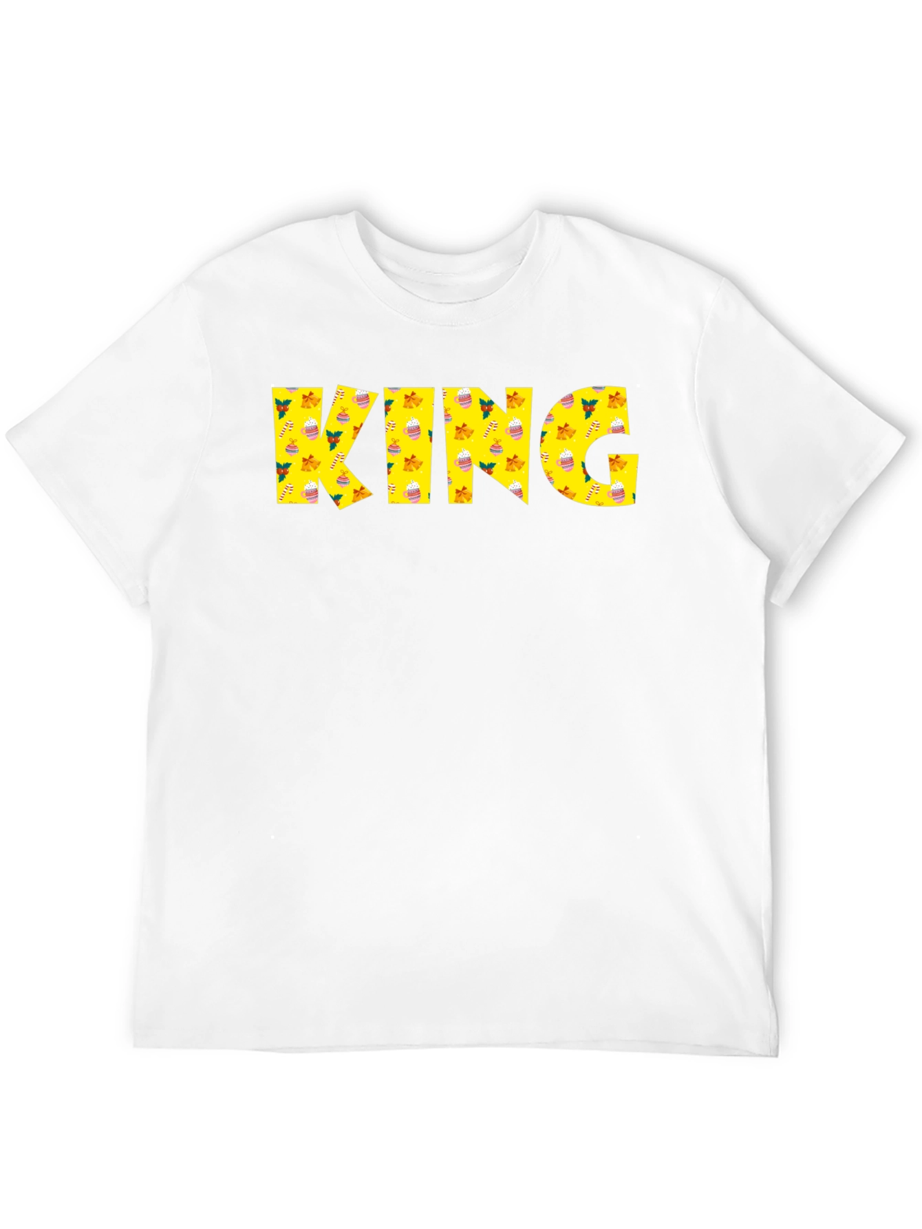 King Holiday Patterned Black T-Shirt