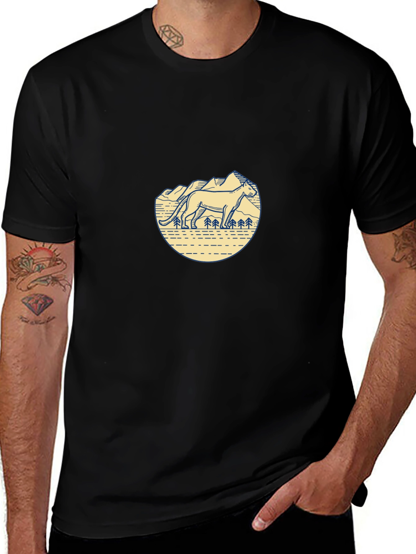 Mountain Lion Graphic Tee - Adventure Style