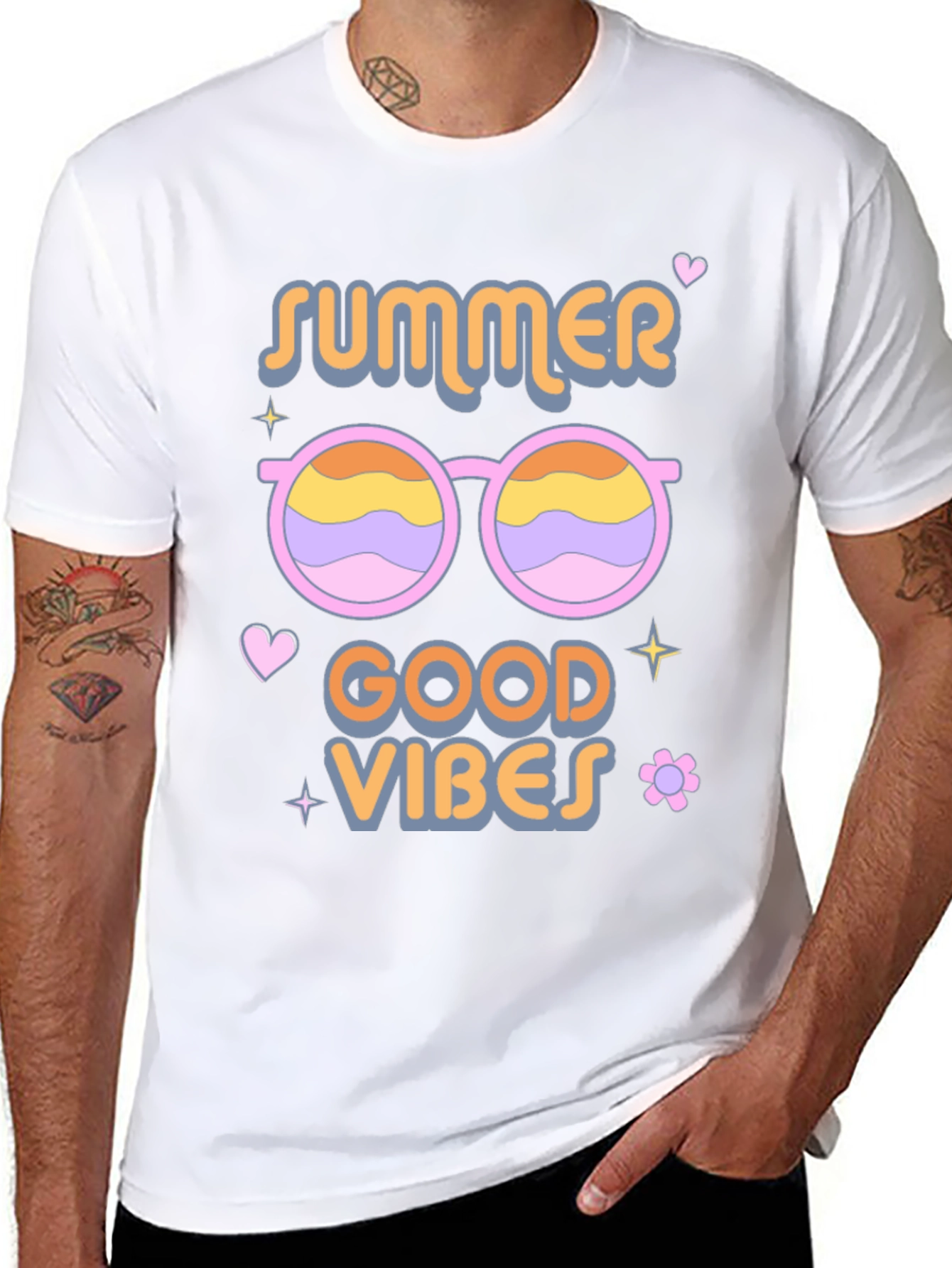 Summer Good Vibes Black T-Shirt