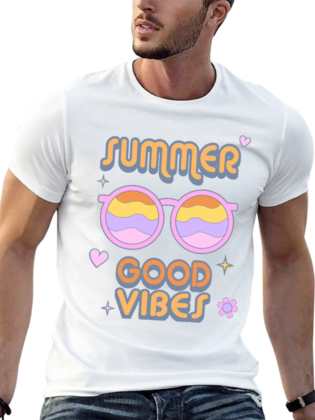 Summer Good Vibes Black T-Shirt
