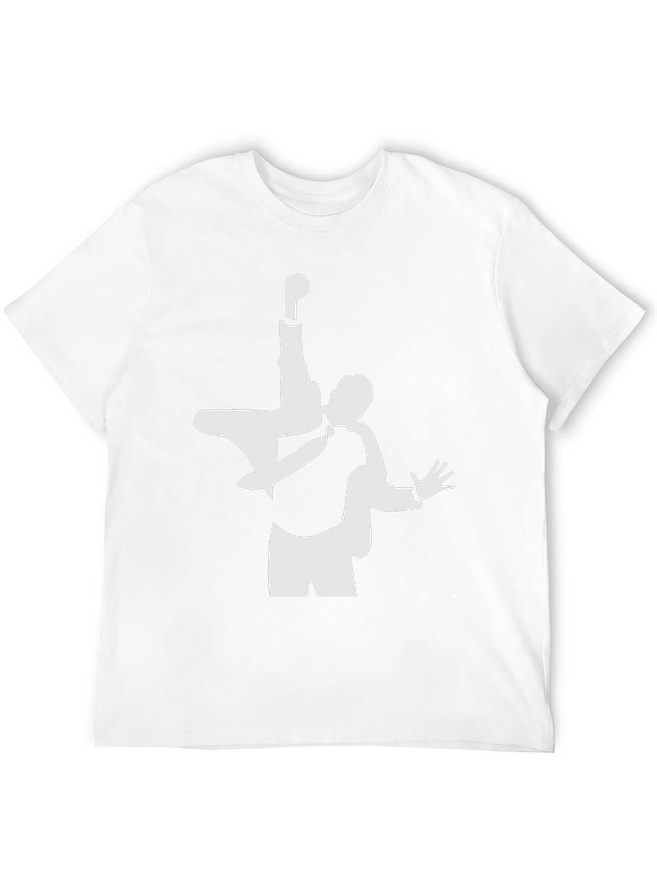 Black T-Shirt with Unique Silhouette Design