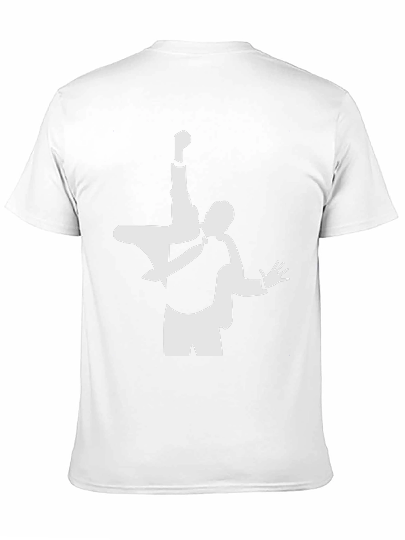 Black T-Shirt with Unique Silhouette Design