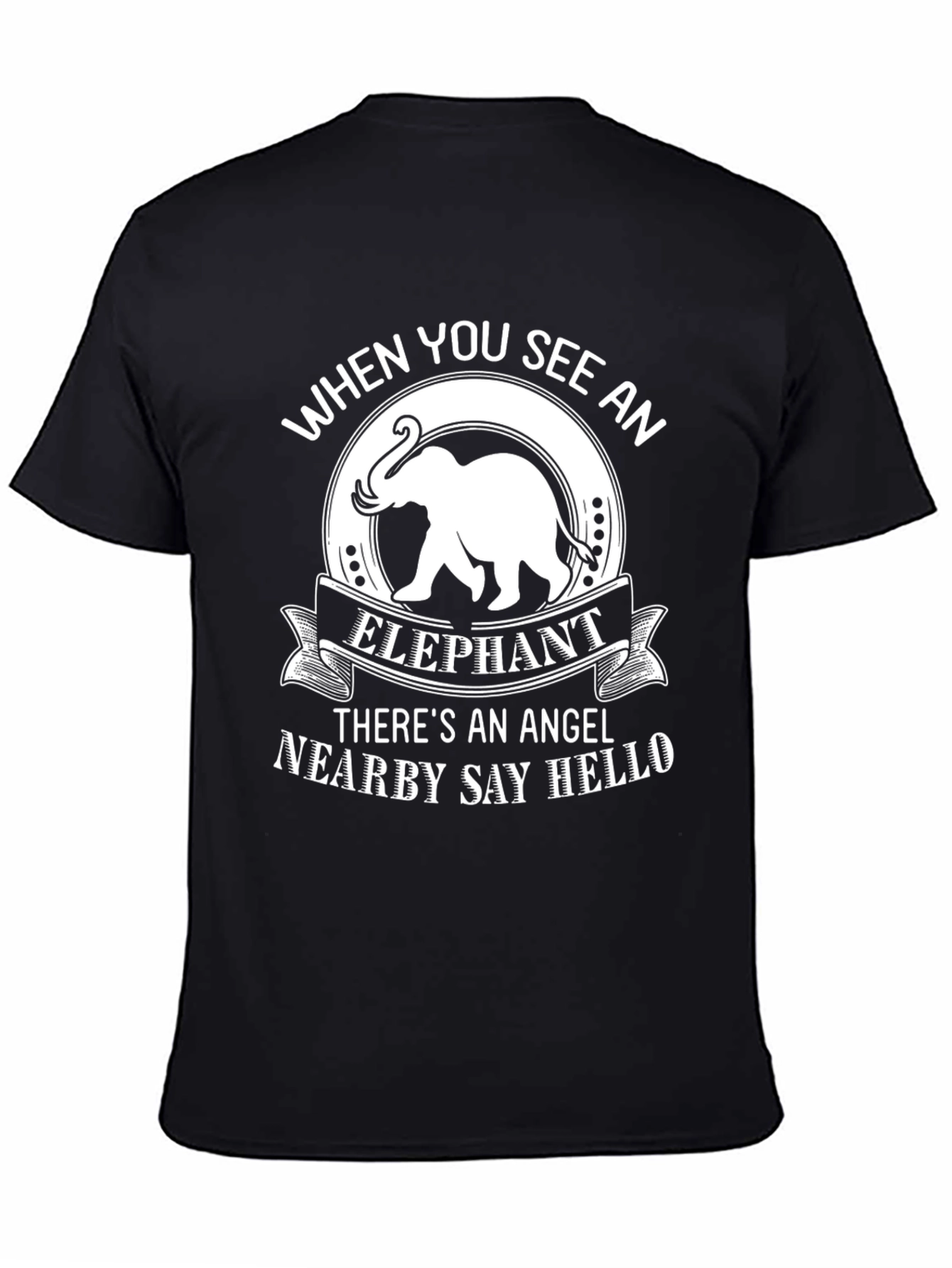 Elephant Angel Saying Graphic Tee