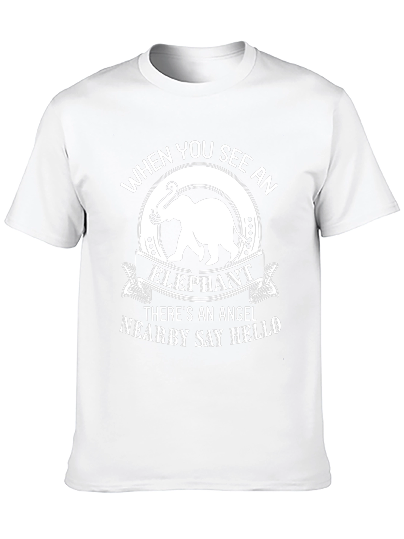 Elephant Angel Saying Graphic Tee