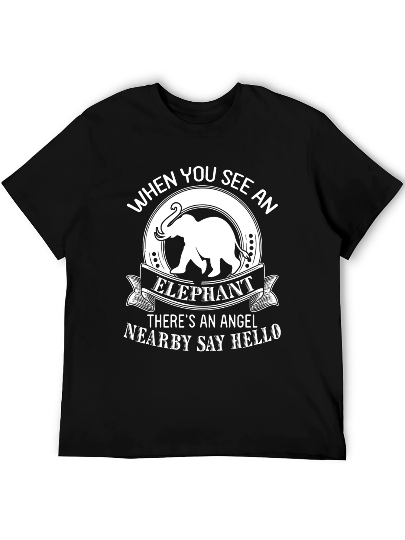 Elephant Angel Saying Graphic Tee
