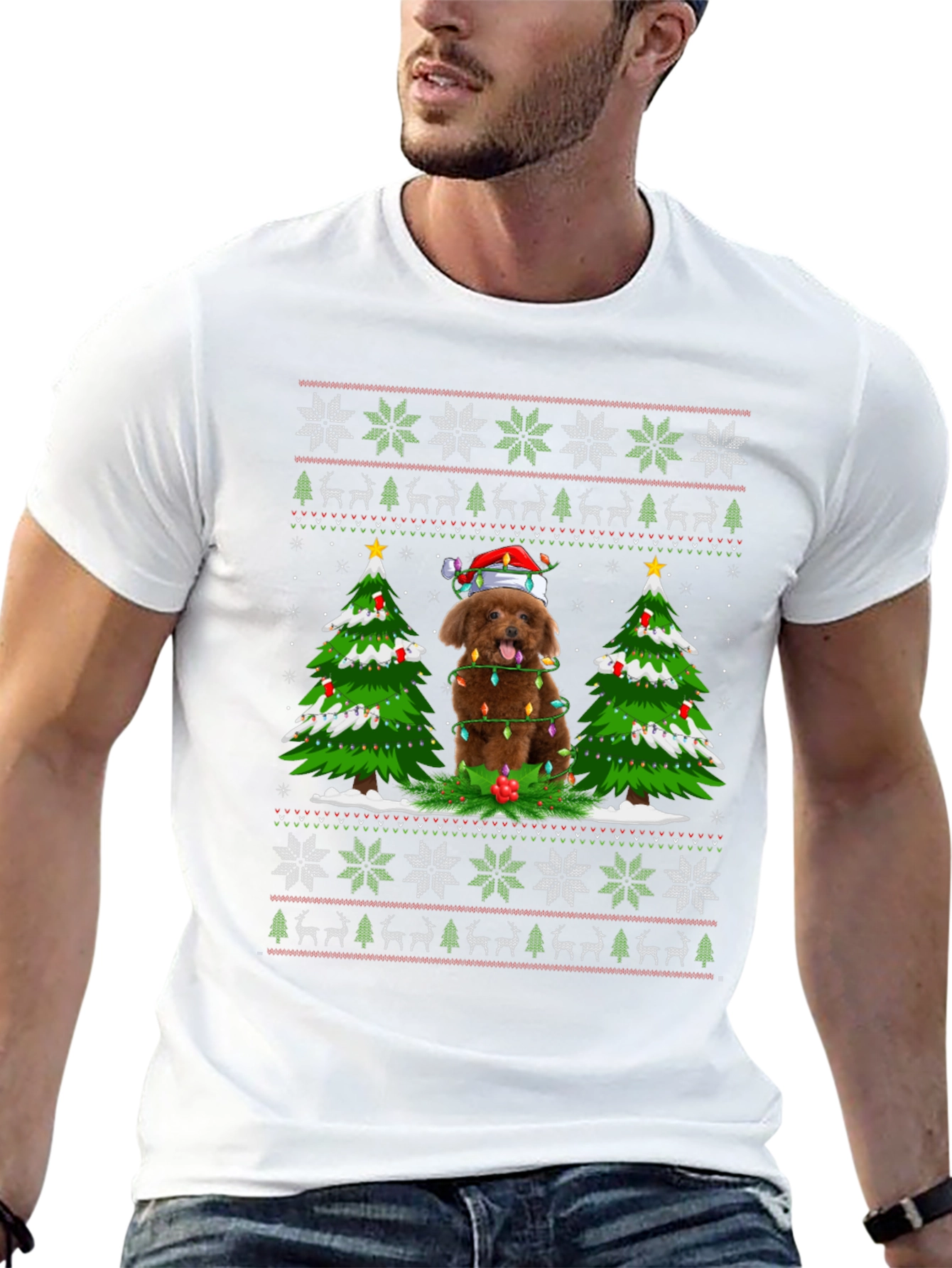 Festive Dog Christmas T-Shirt