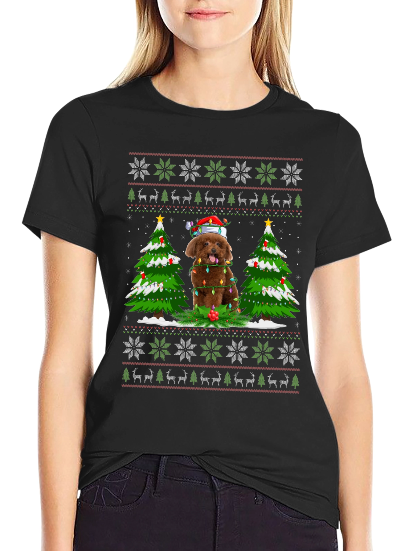 Festive Dog Christmas T-Shirt