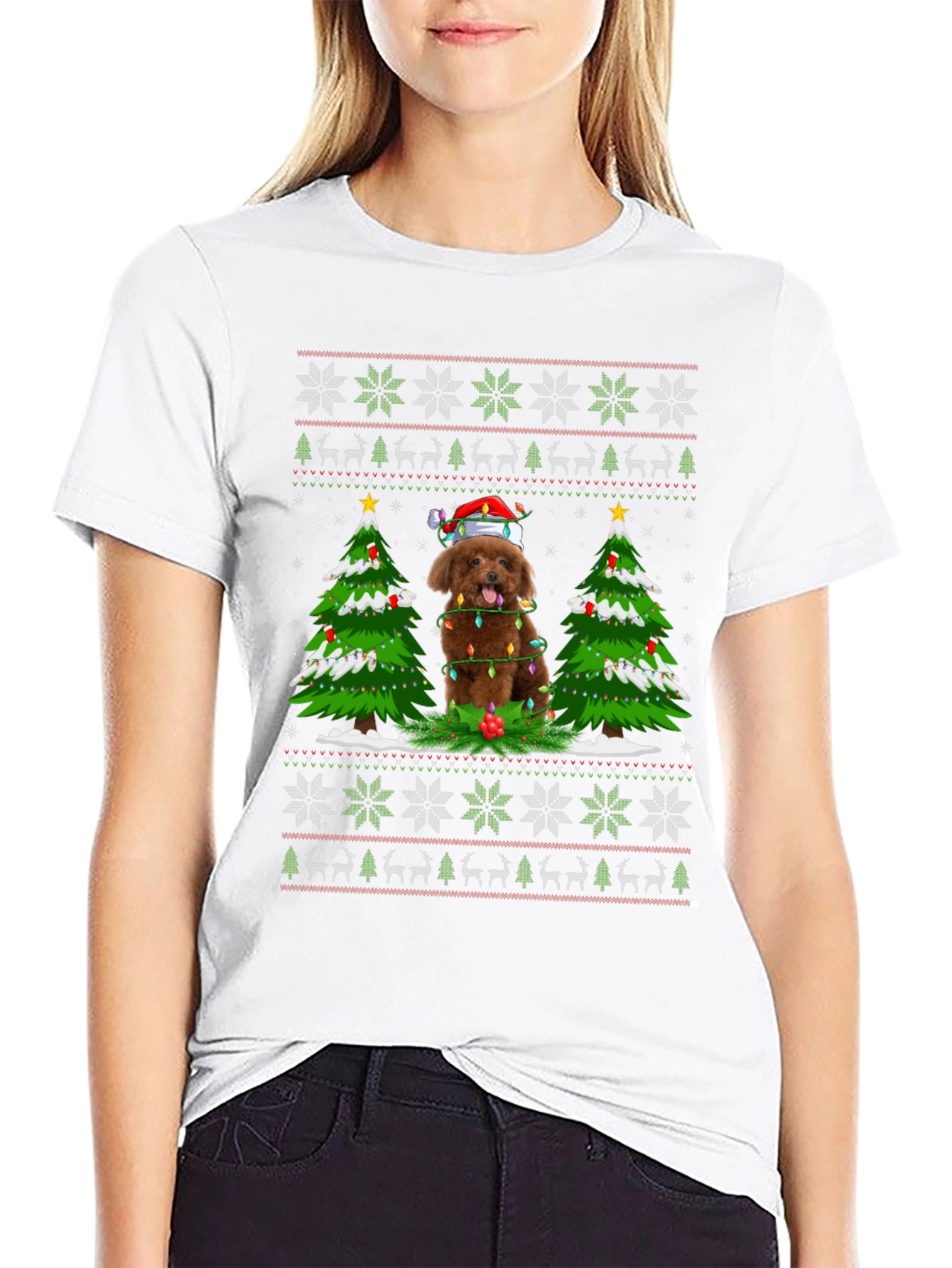 Festive Dog Christmas T-Shirt