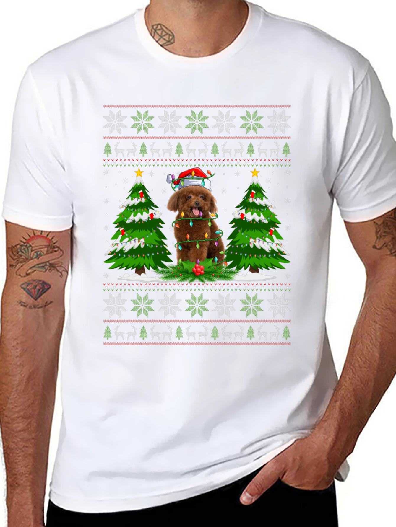 Festive Dog Christmas T-Shirt