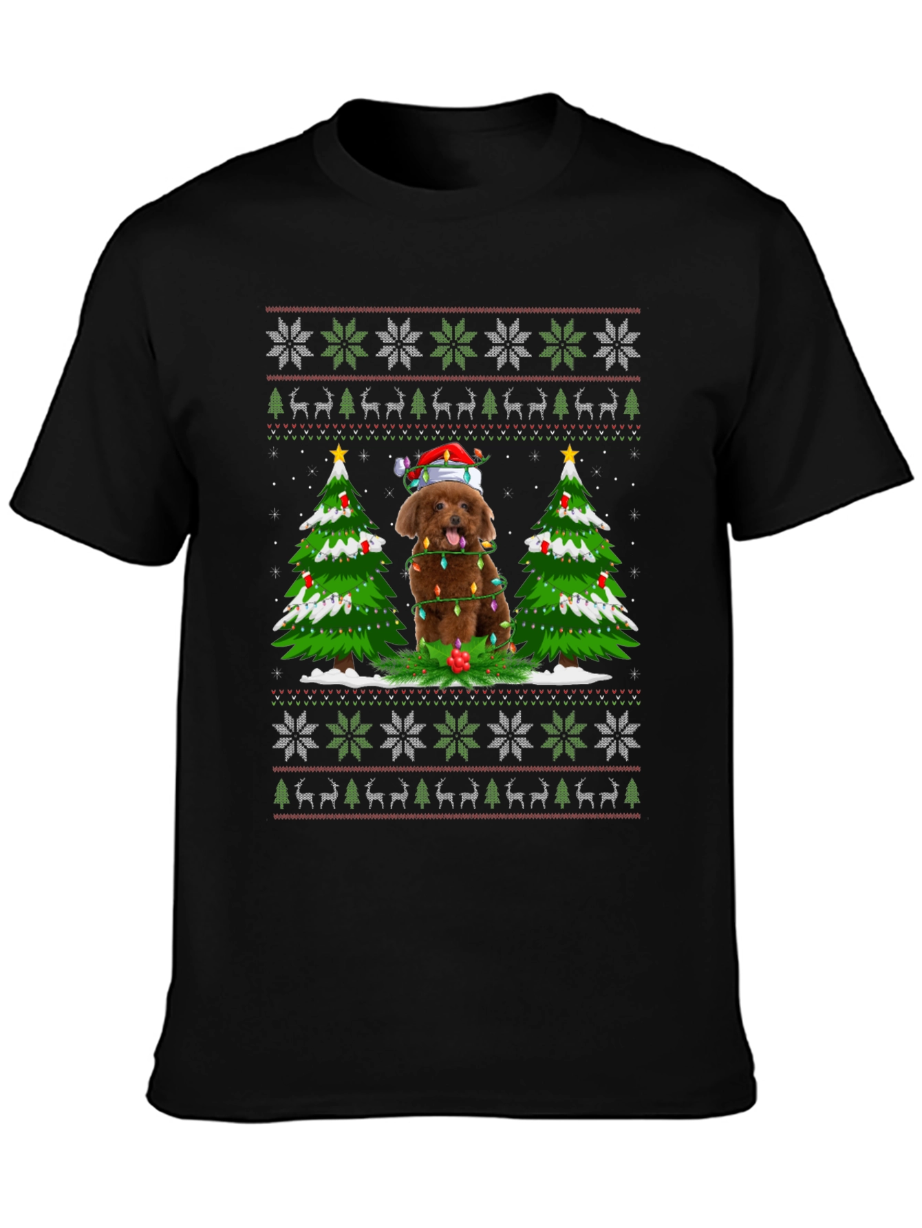Festive Dog Christmas T-Shirt