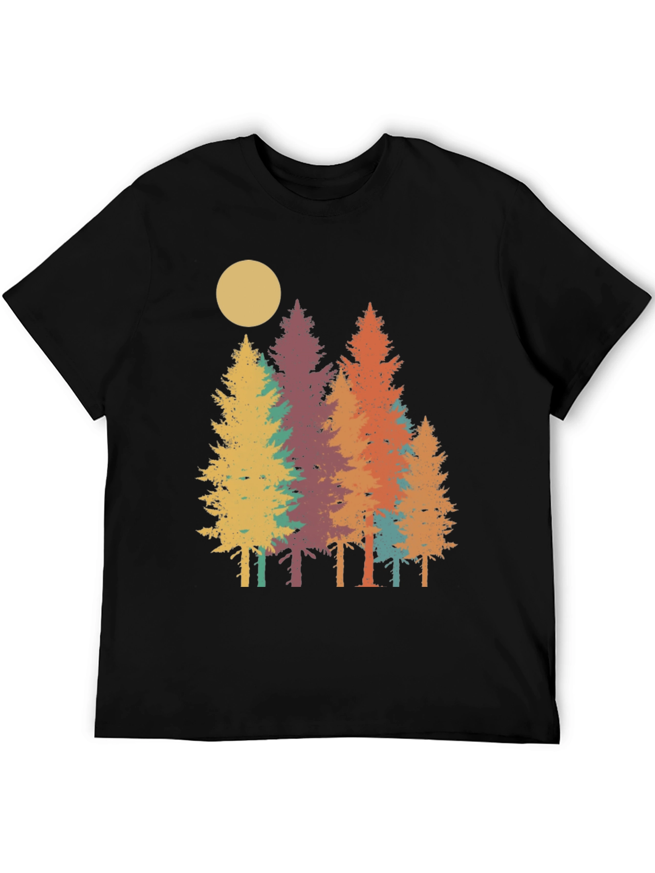 Retro Forest T-Shirt - Nature Inspired Graphic Tee