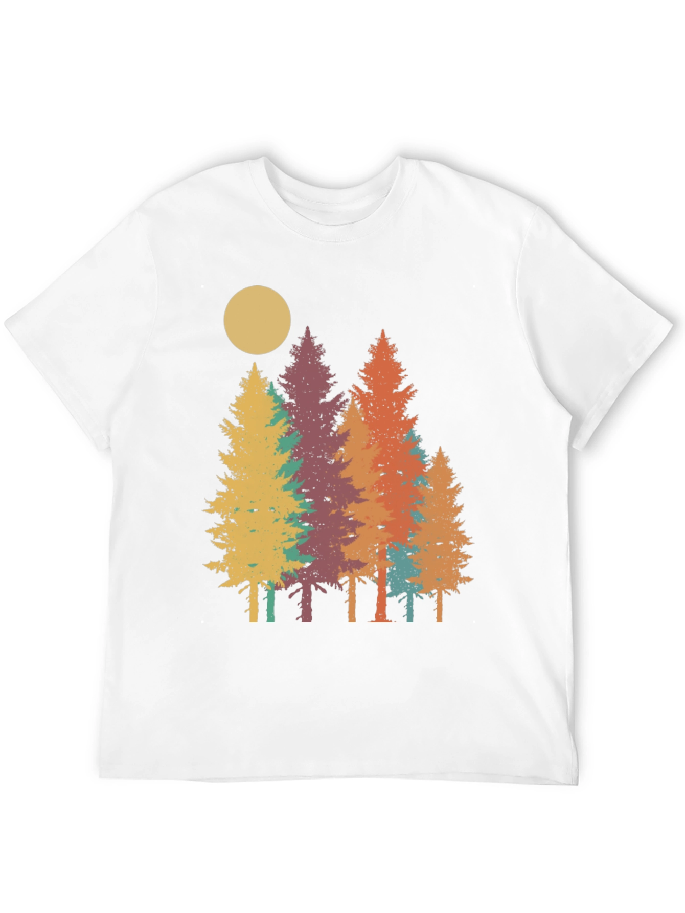 Retro Forest T-Shirt - Nature Inspired Graphic Tee