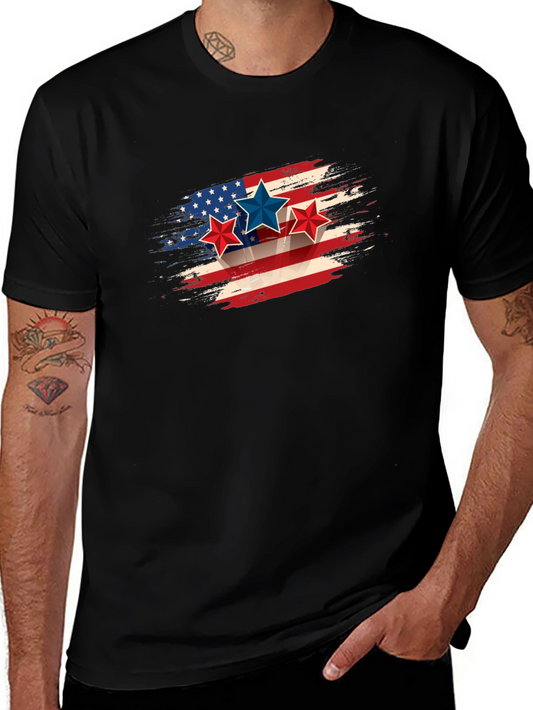 Patriotic Stars & Stripes Graphic Tee