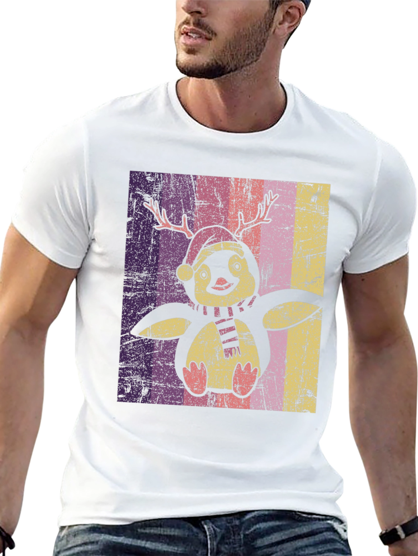 Penguin Reindeer Holiday T-Shirt