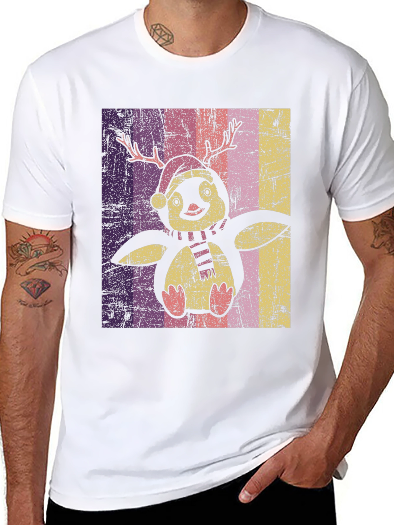 Penguin Reindeer Holiday T-Shirt