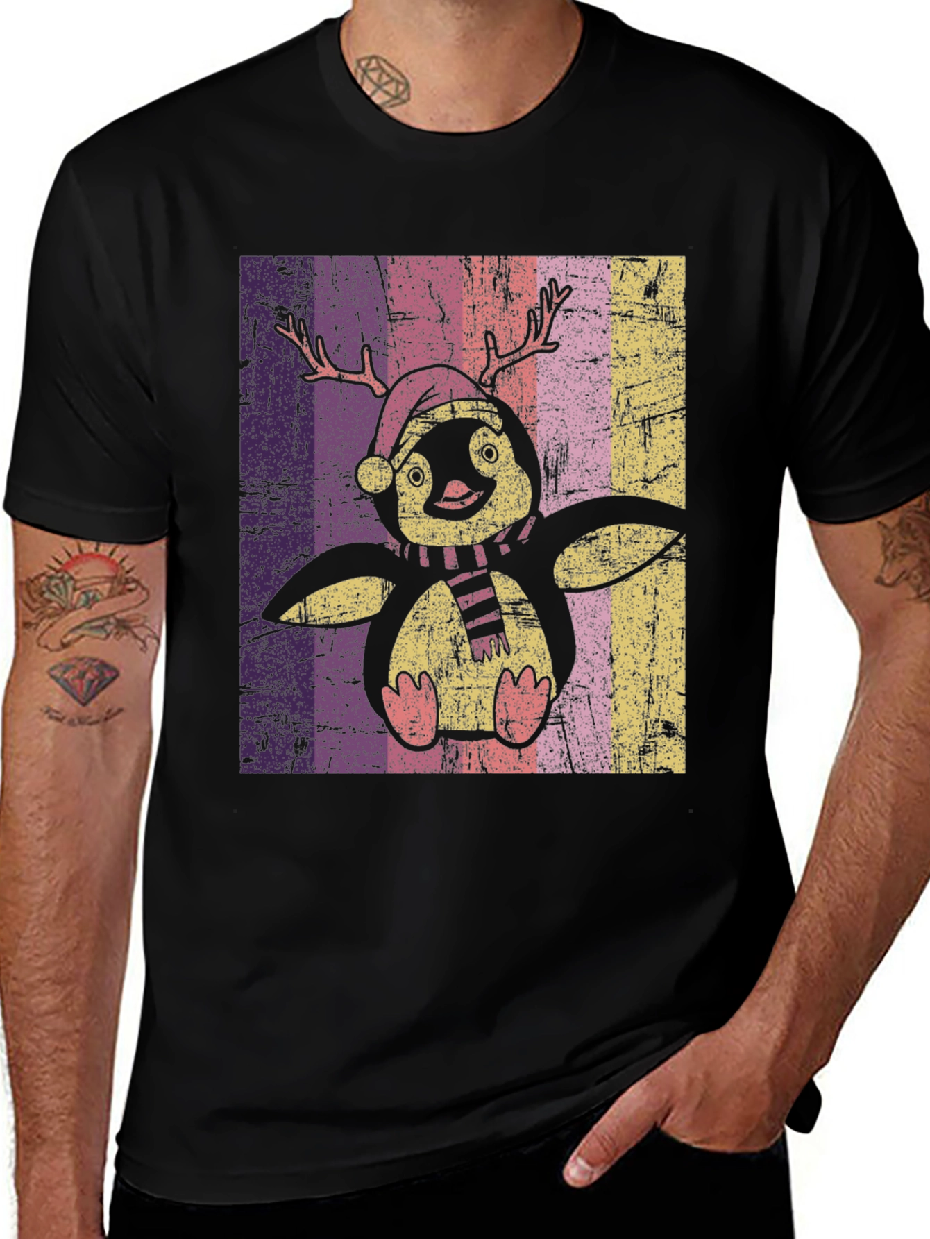 Penguin Reindeer Holiday T-Shirt