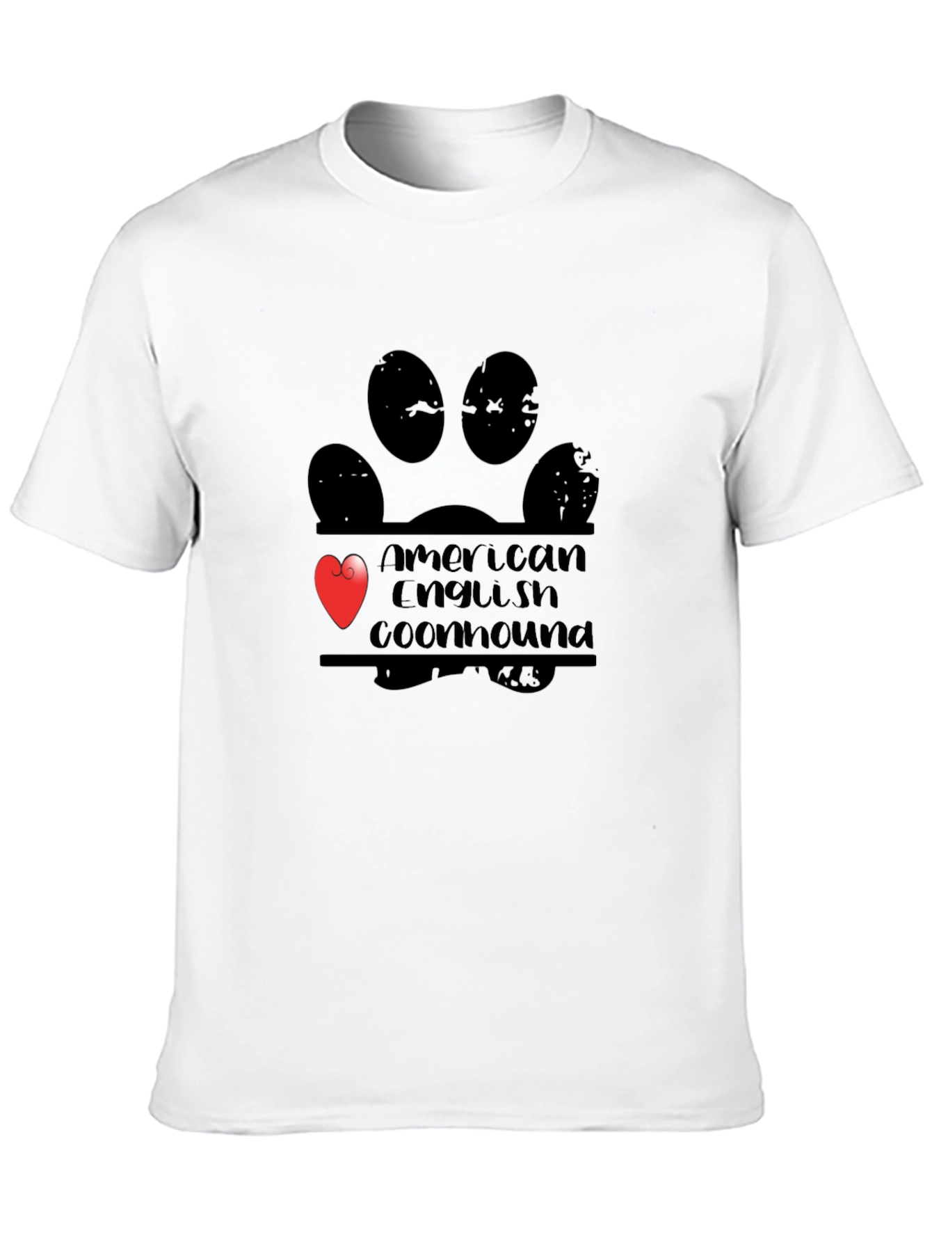 American English Coonhound Paw Print T-Shirt