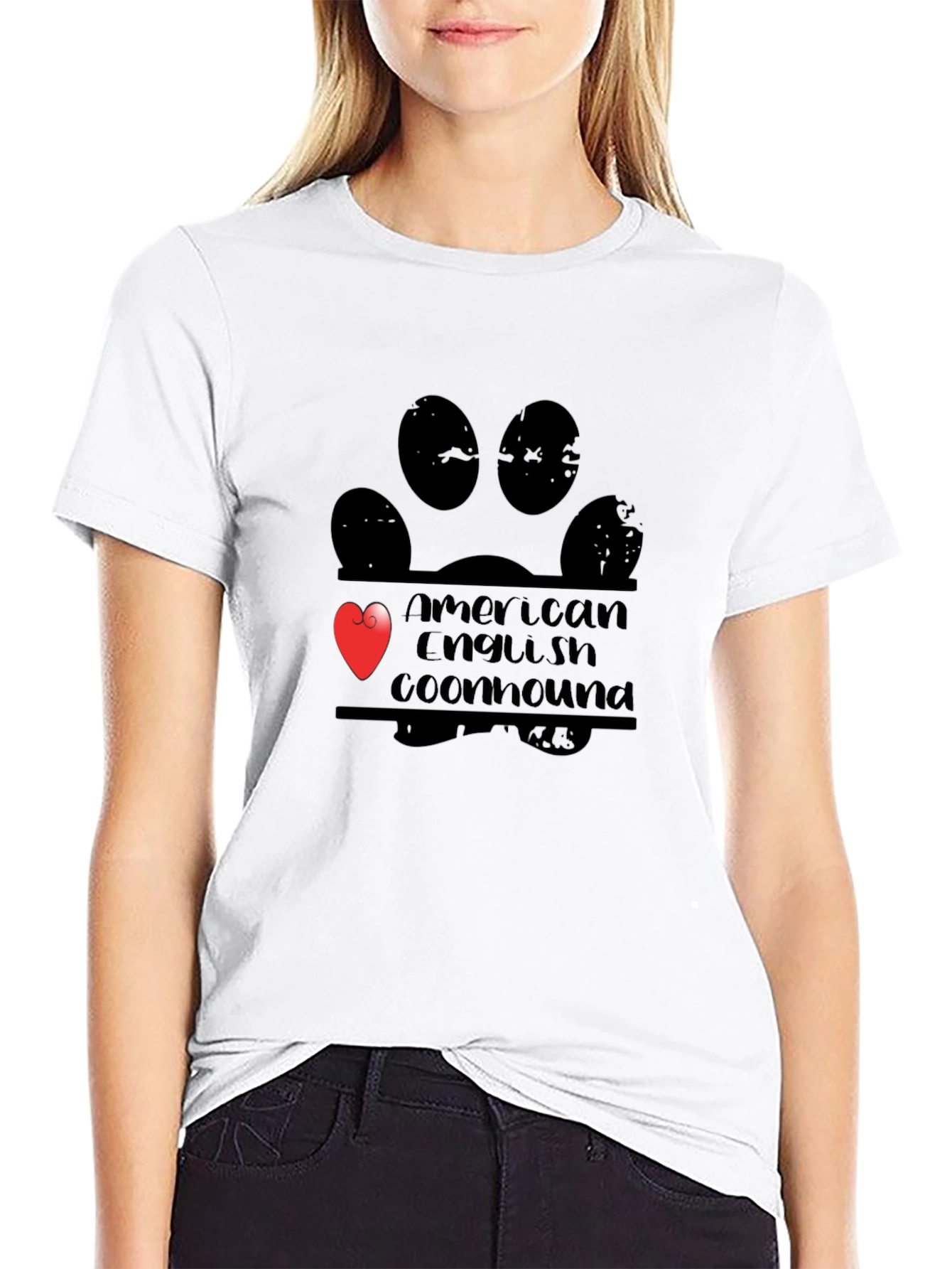 American English Coonhound Paw Print T-Shirt