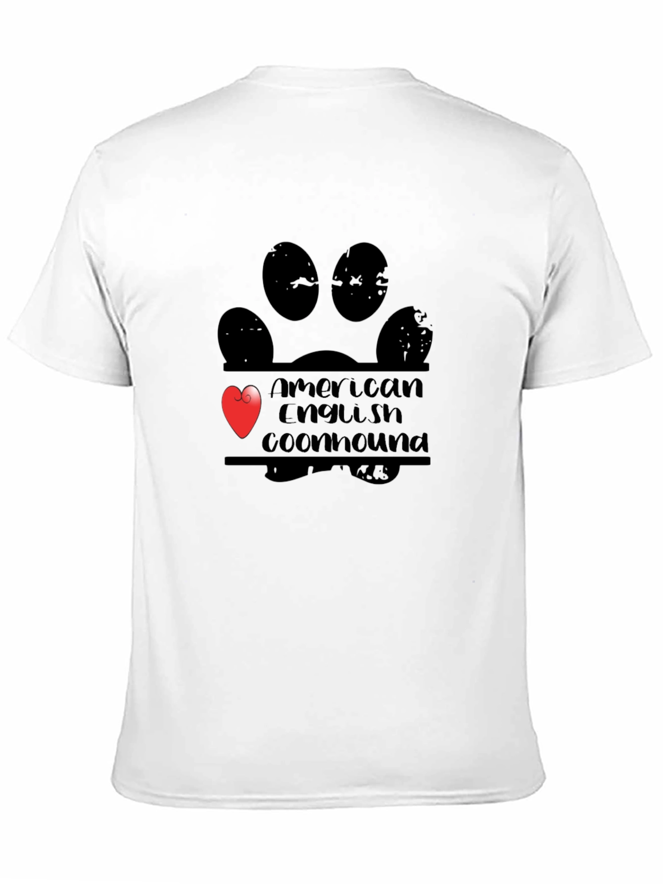 American English Coonhound Paw Print T-Shirt