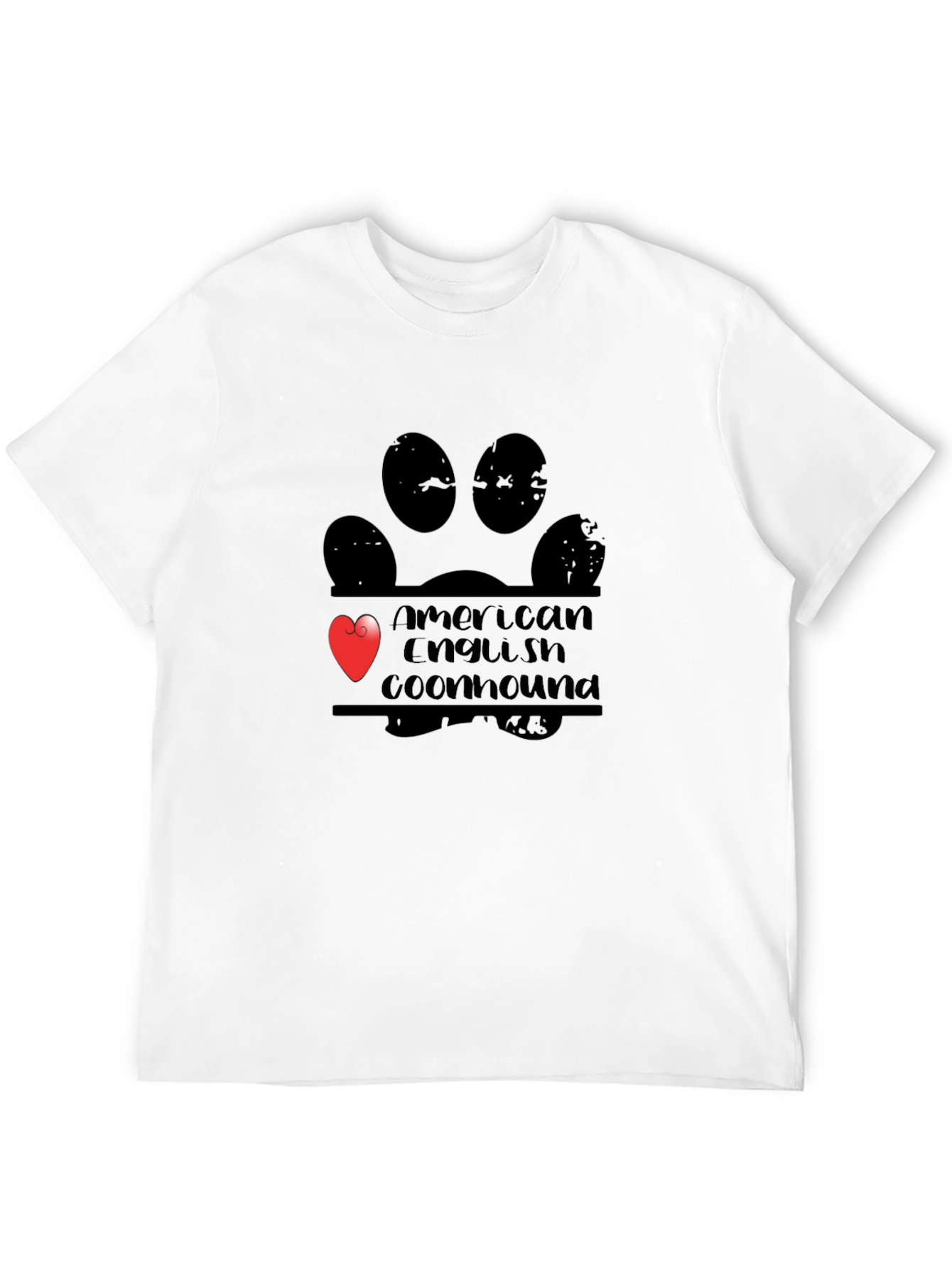 American English Coonhound Paw Print T-Shirt