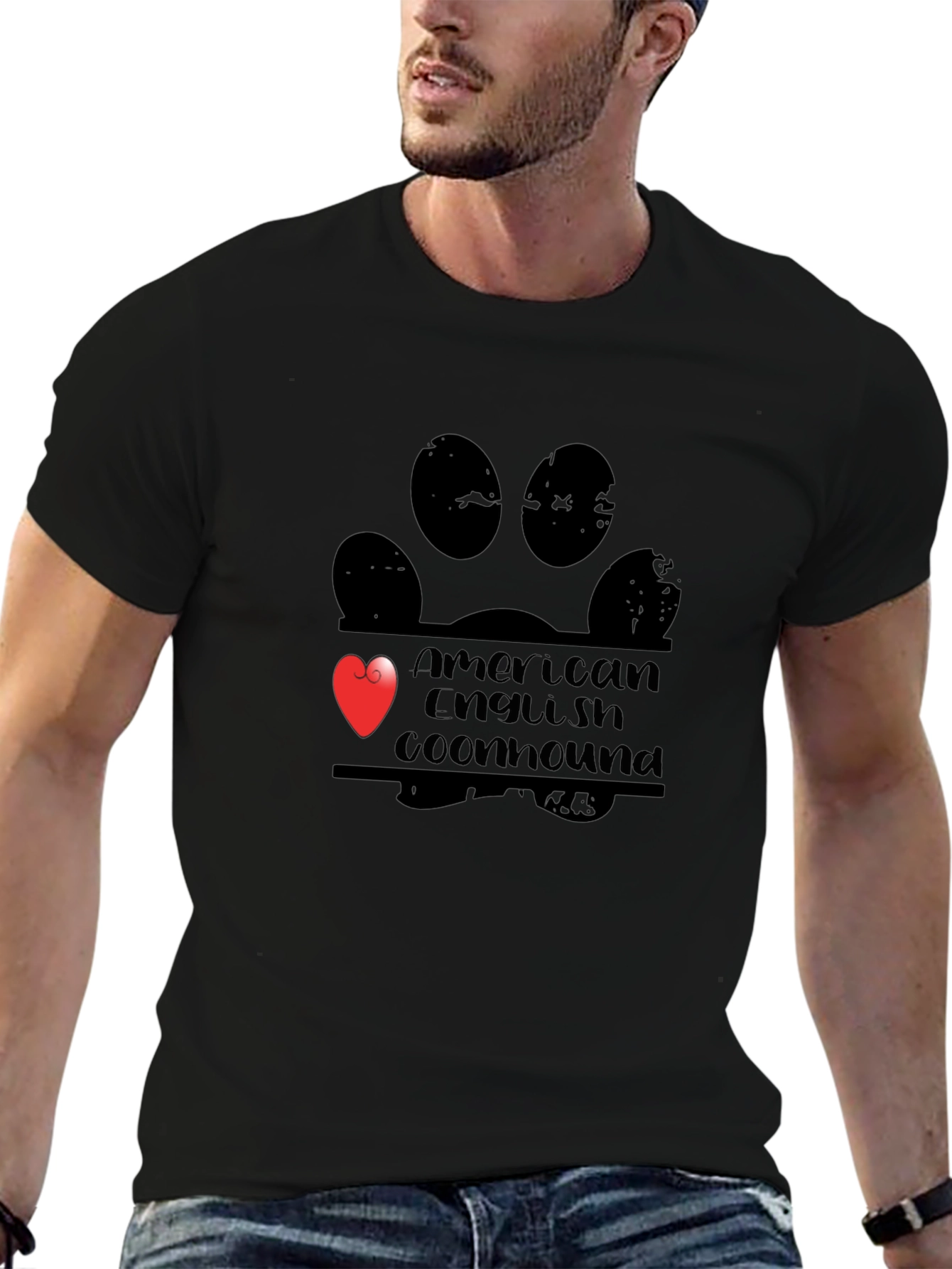American English Coonhound Paw Print T-Shirt