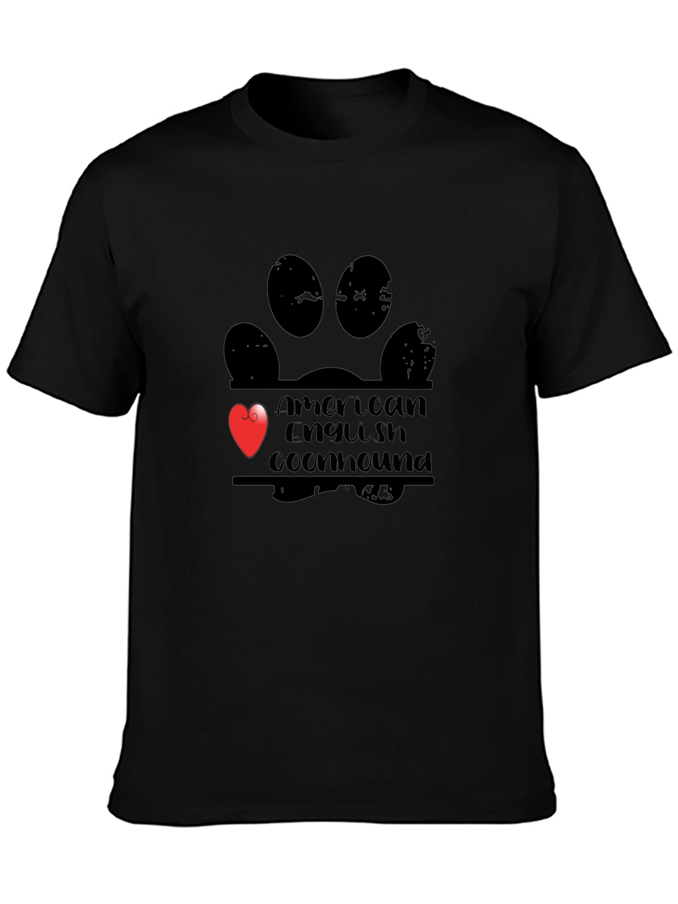 American English Coonhound Paw Print T-Shirt