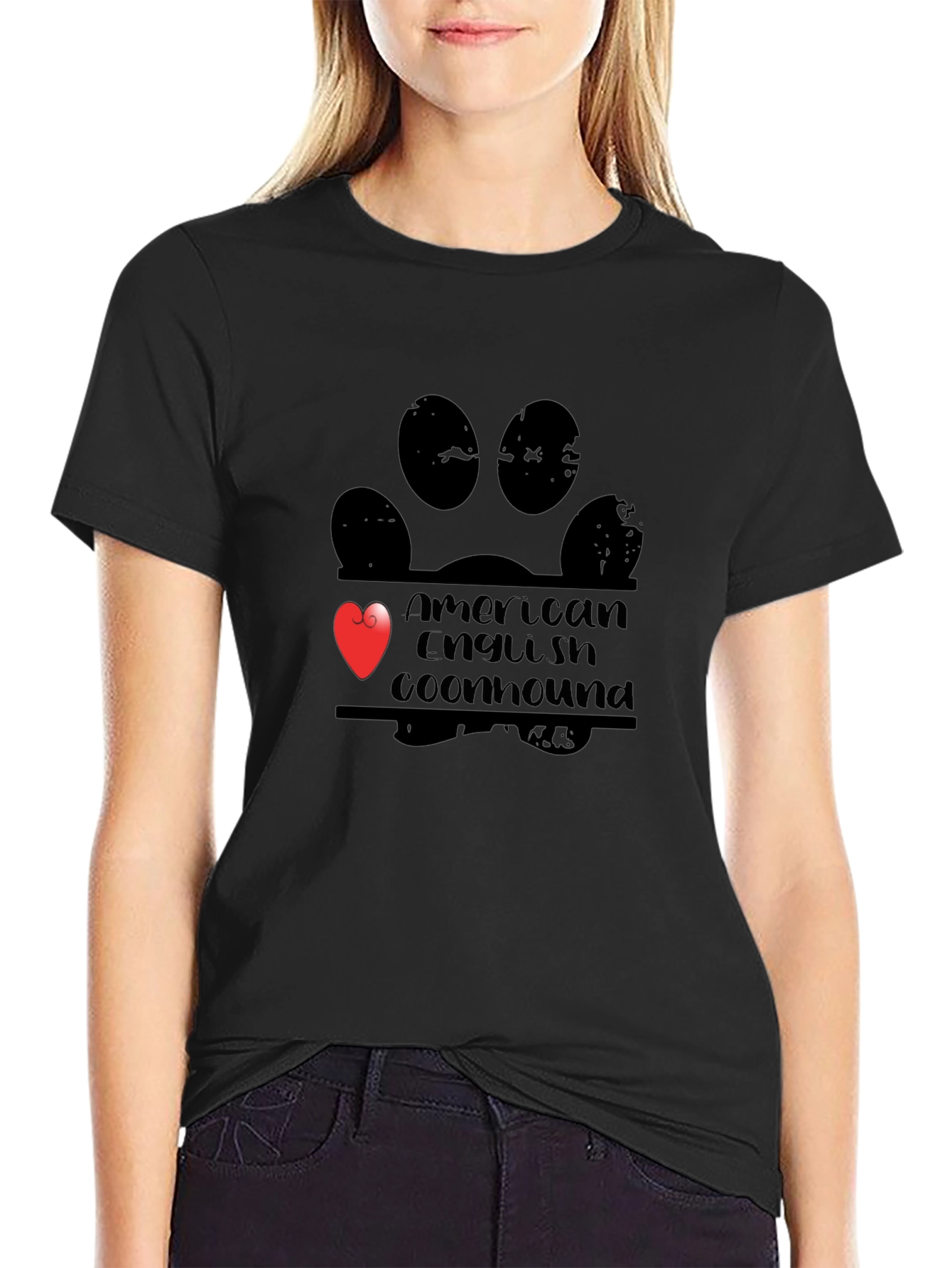American English Coonhound Paw Print T-Shirt