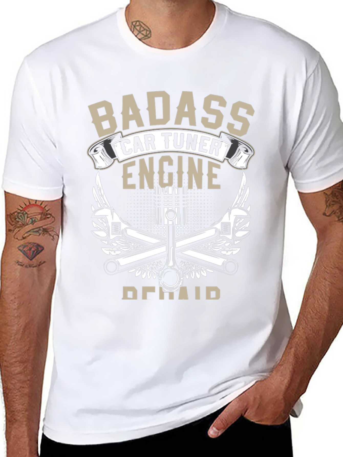 Badass Car Tuner Engine Repair T-Shirt