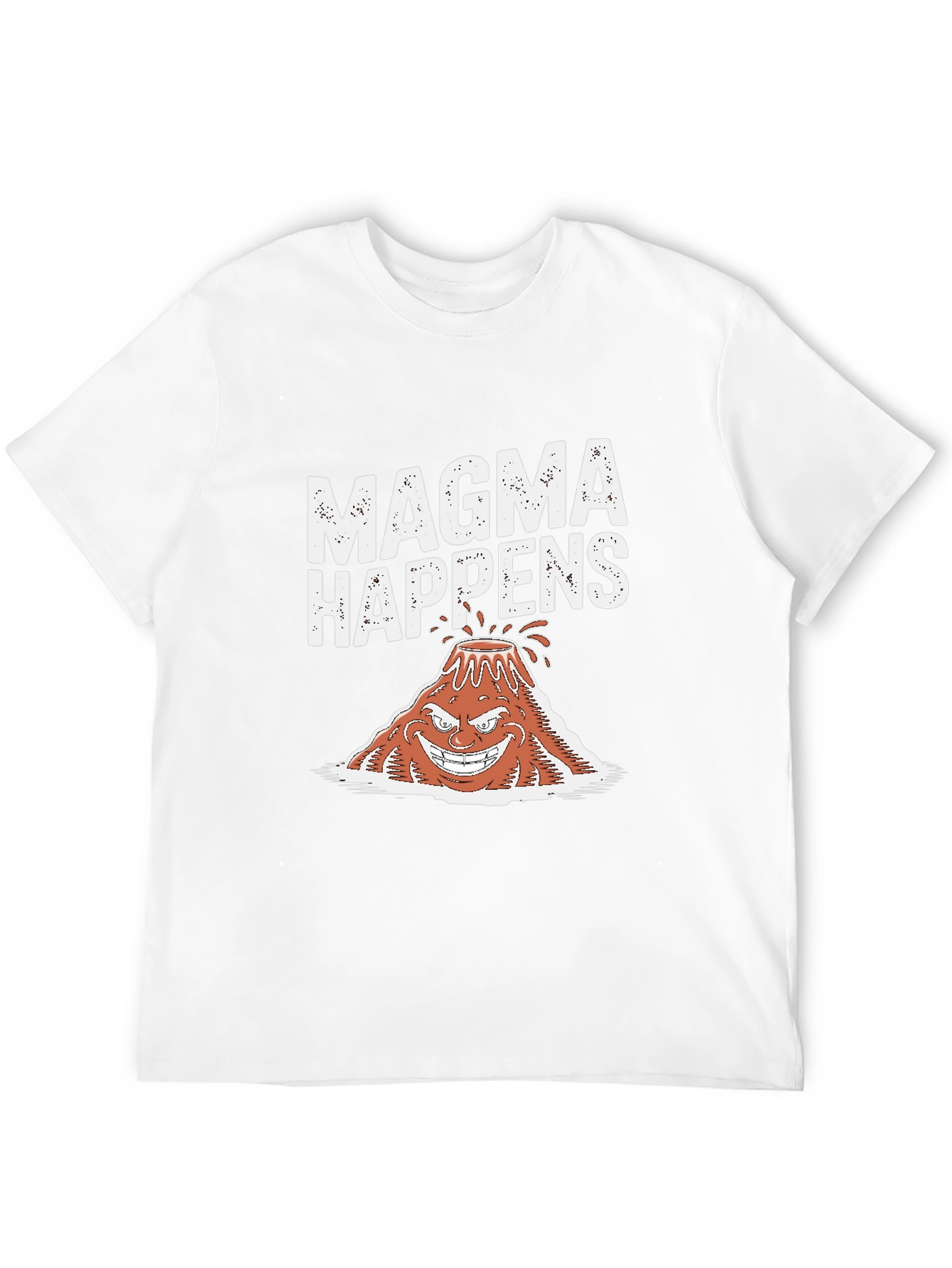 Magma Happens Funny Volcano Graphic Black T-Shirt