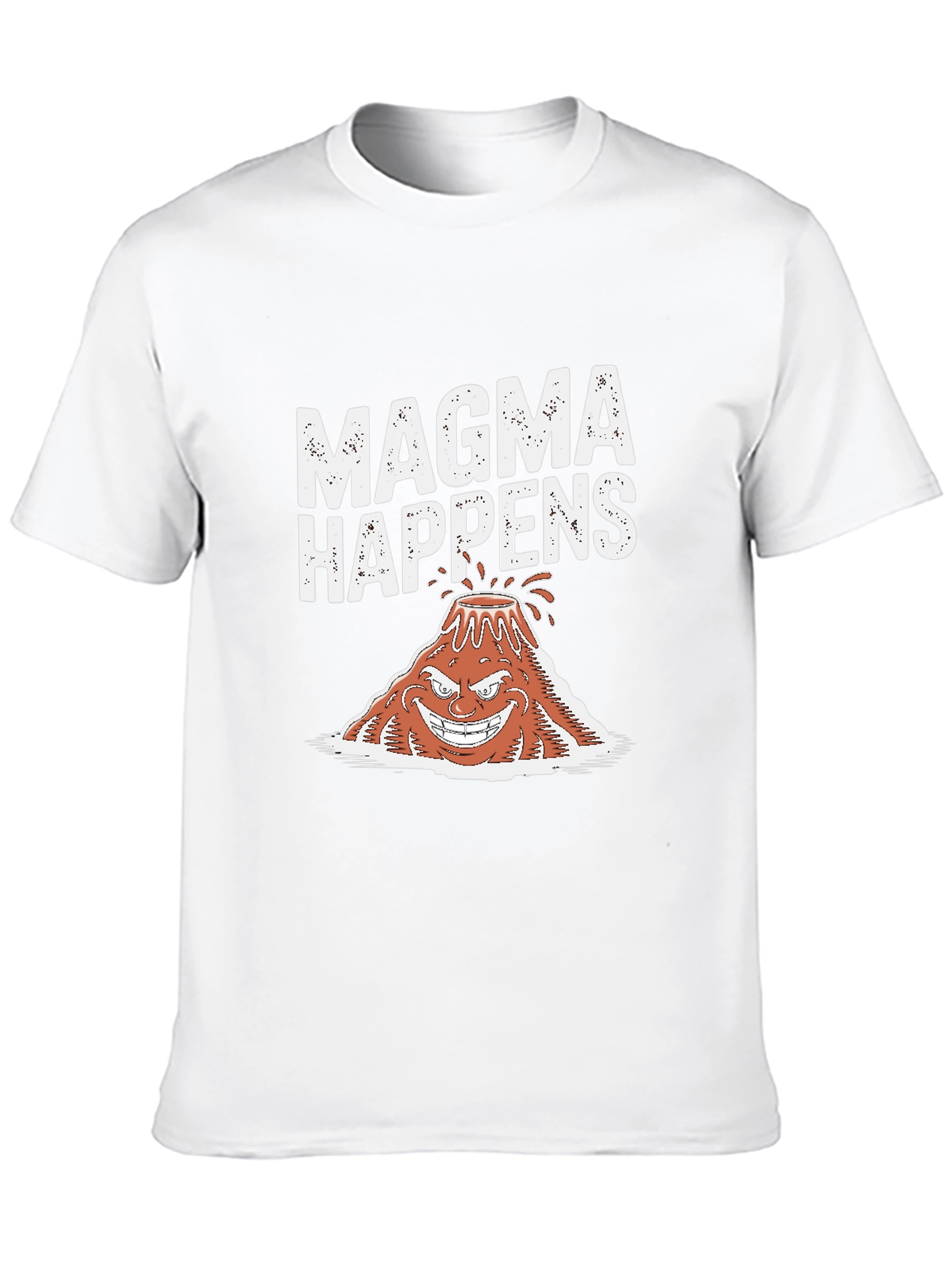 Magma Happens Funny Volcano Graphic Black T-Shirt