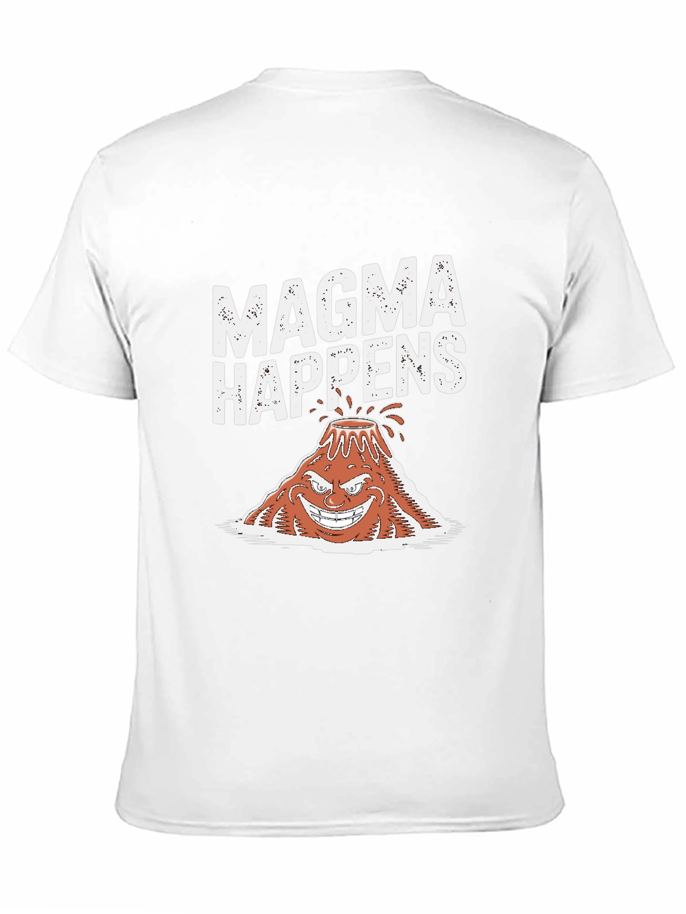 Magma Happens Funny Volcano Graphic Black T-Shirt