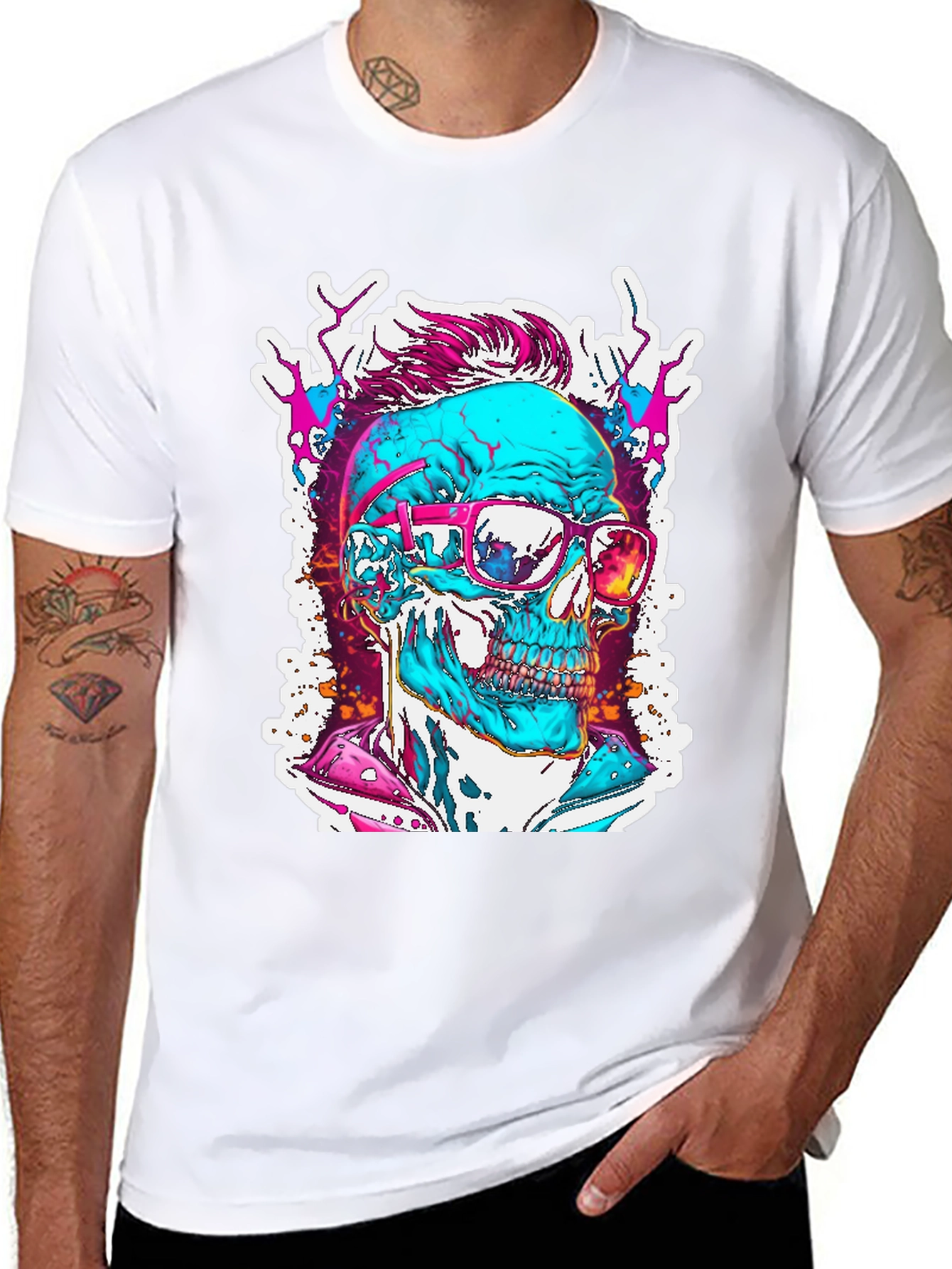 Edgy Skull Graphic Tee - Cool & Unique Design
