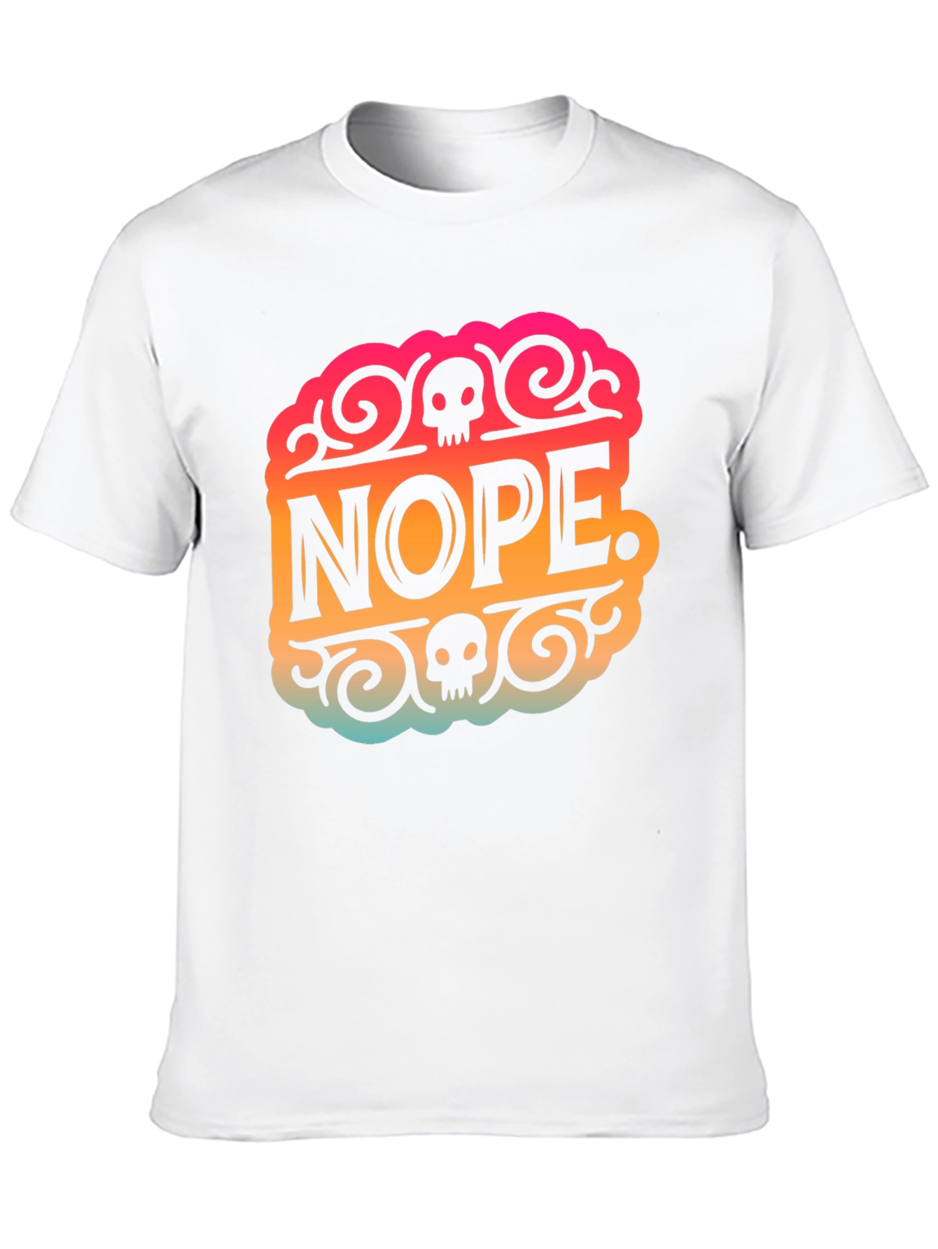 Nope Skull Graphic T-Shirt