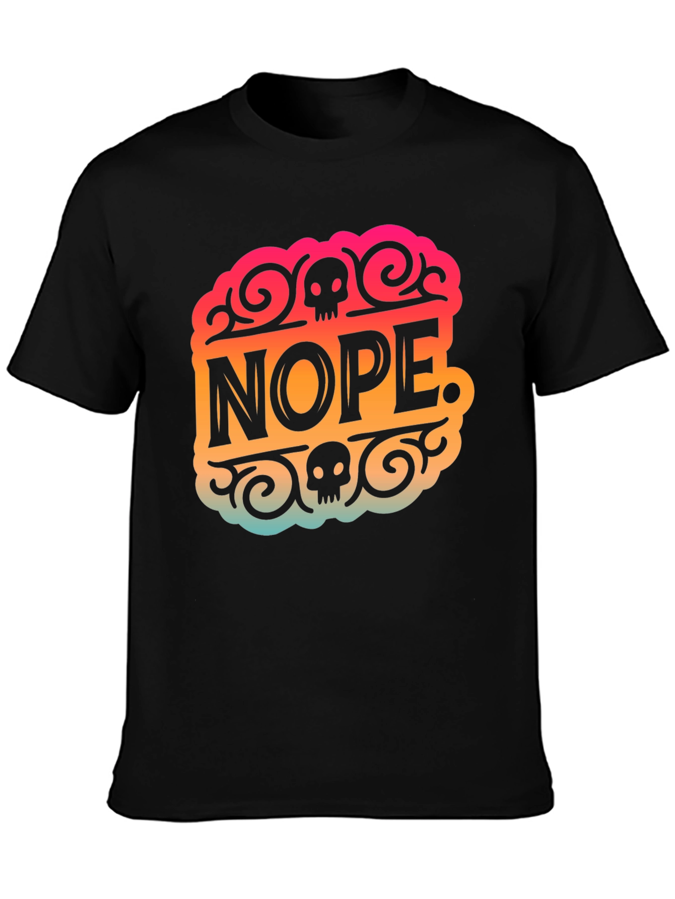 Nope Skull Graphic T-Shirt